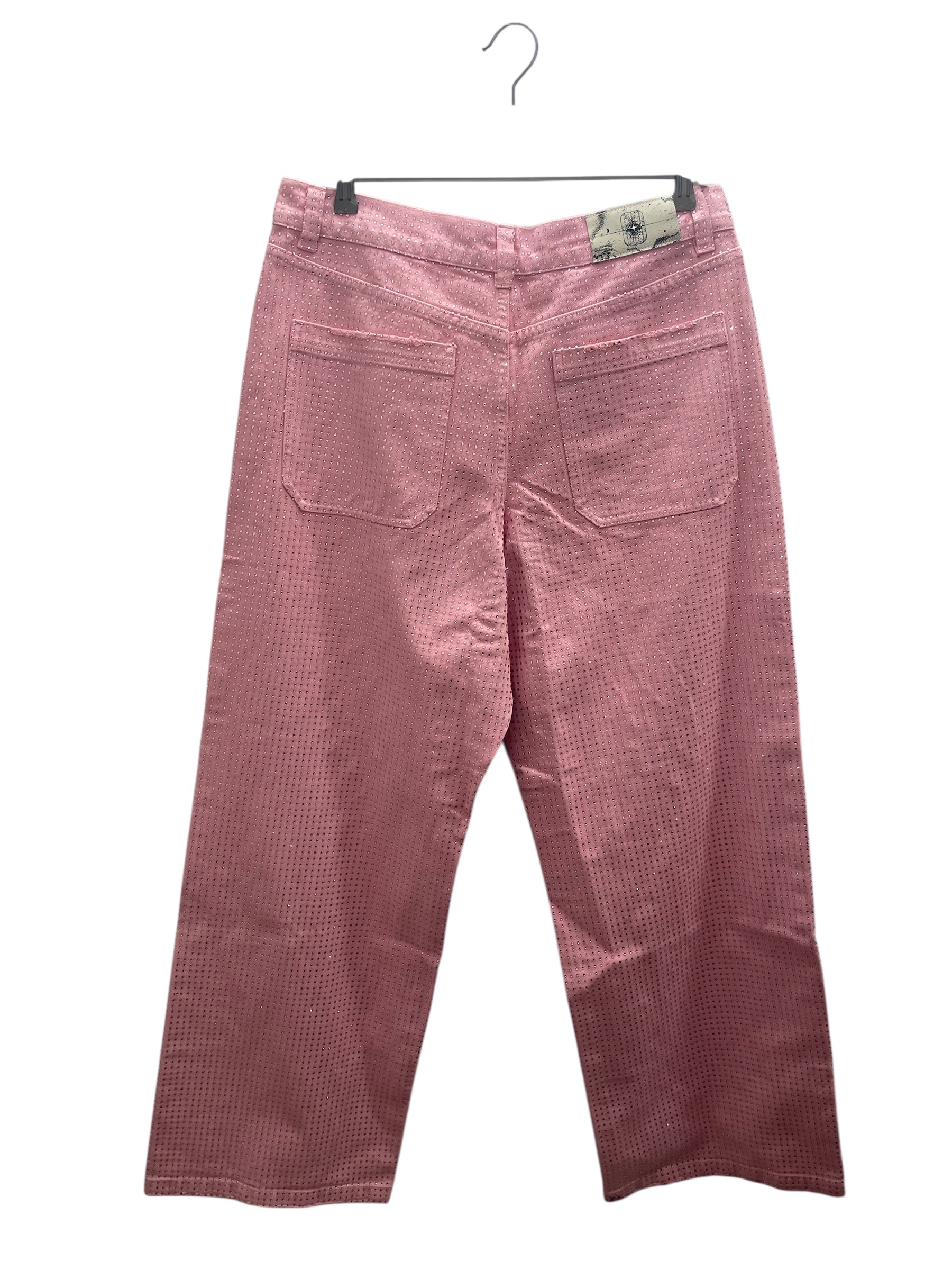 Birth Of Royal Child/Straight Pants/XL/Cotton/PNK/PNK ALL OVER DIAMONDS view 2