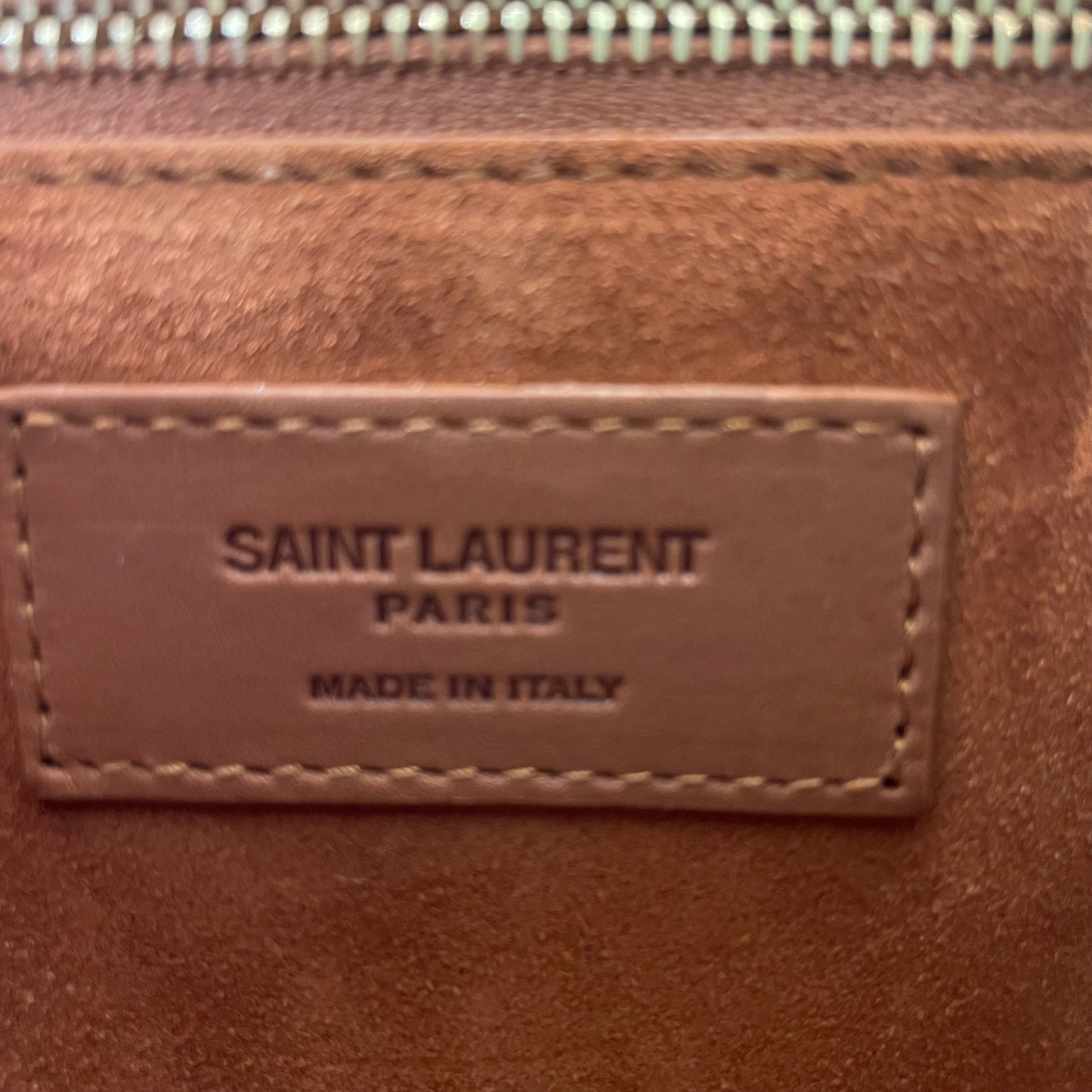 SAINT LAURENT/Hand Bag/Cotton/CRM/Smooth Calfskin Canvas view 6