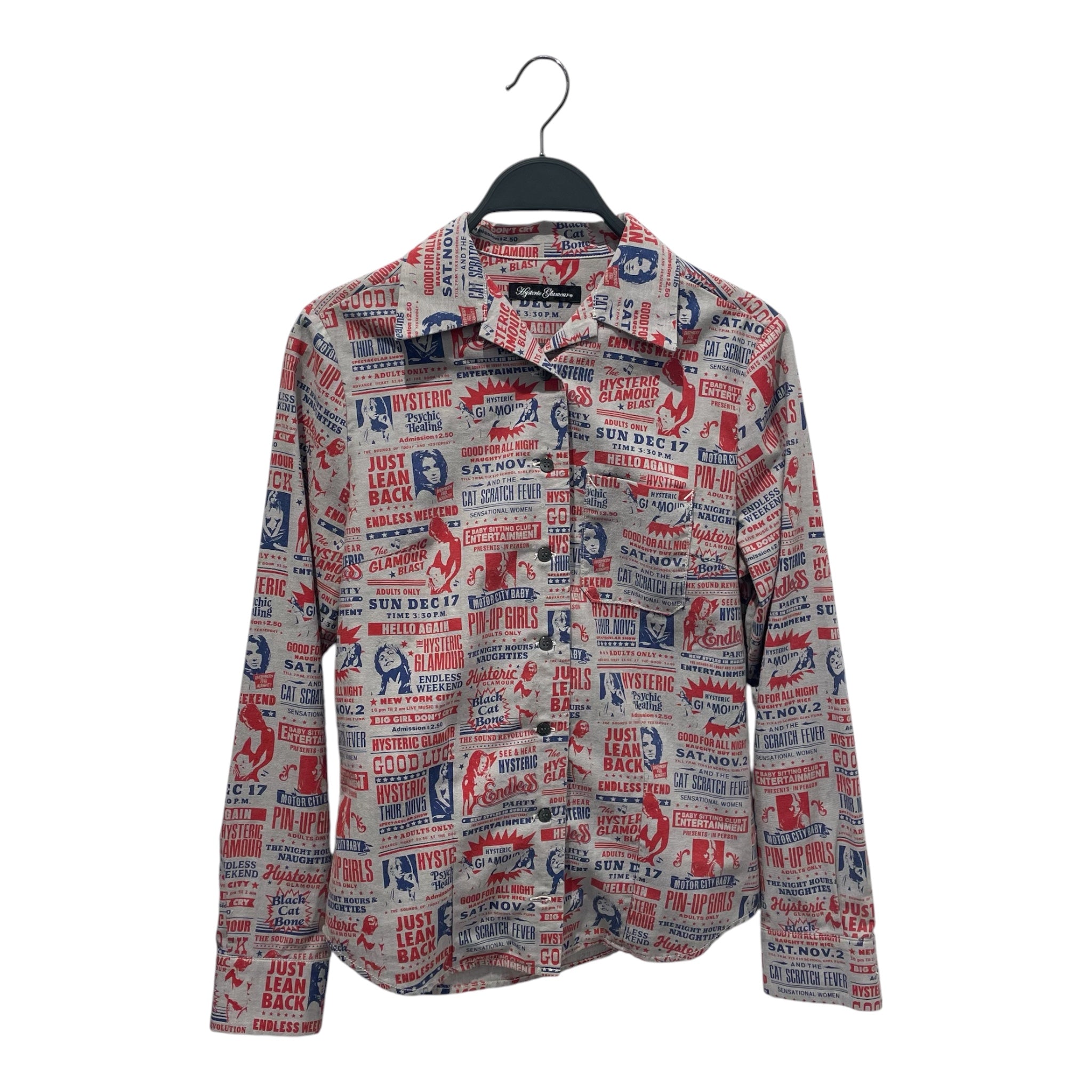 HYSTERIC GLAMOUR/LS Shirt/ALL OVER FLYER PRINTED view 1