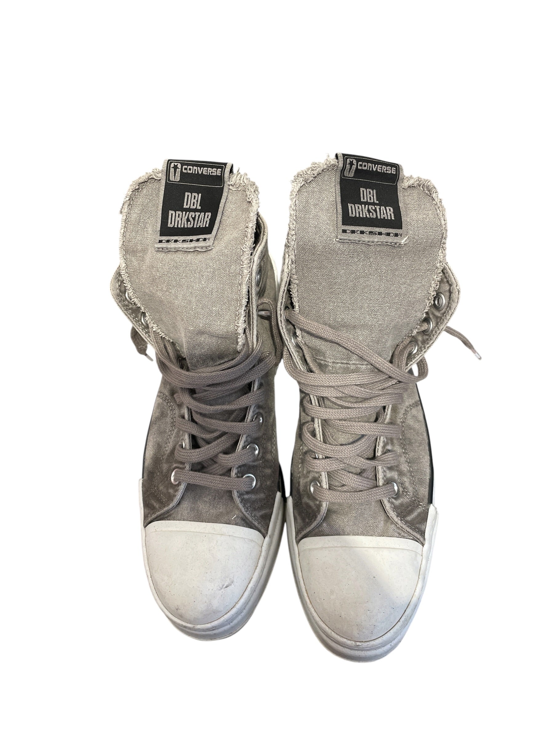 Rick Owens/CONVERSE/Hi-Sneakers/US 11/Cotton/GRY/DBLTDRKSTAR view 3