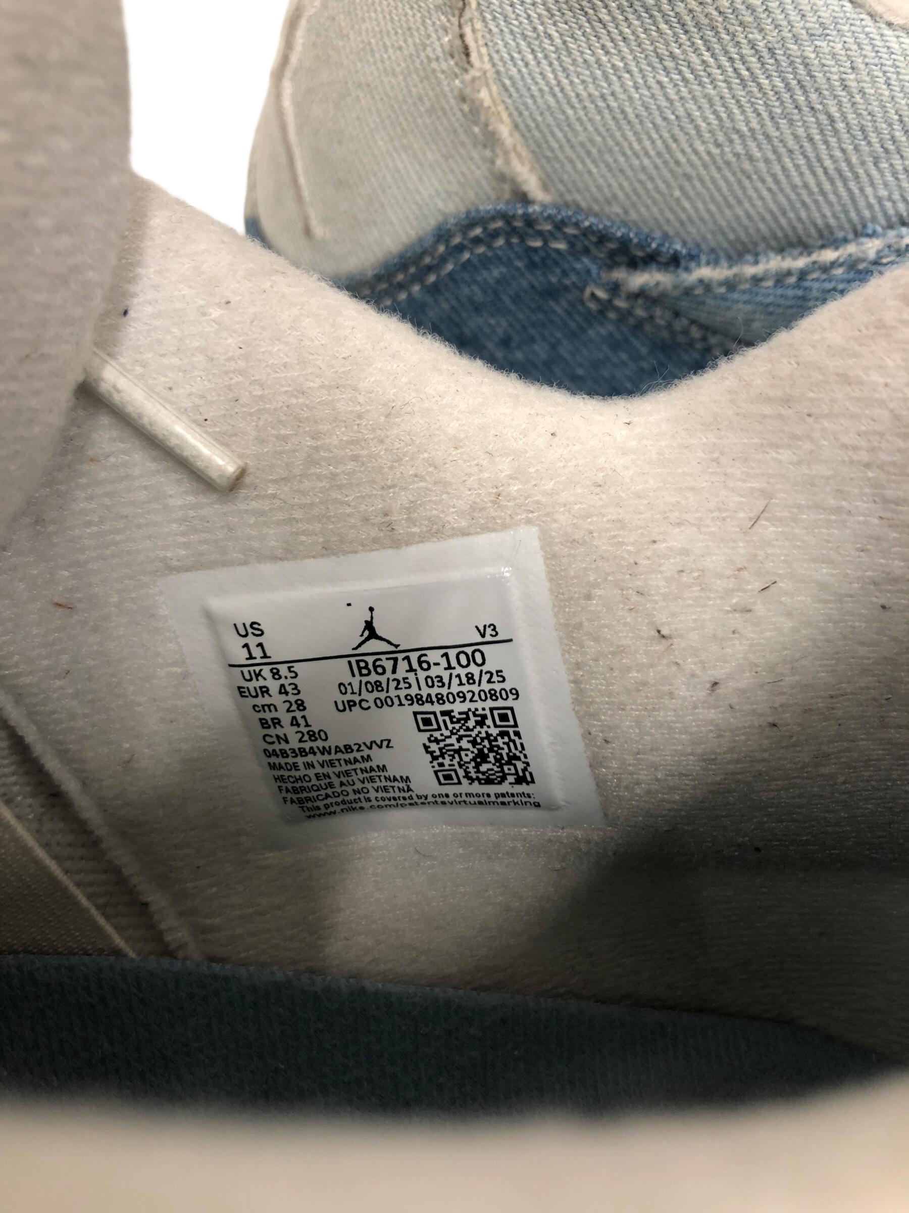 JORDAN BRAND/Hi-Sneakers/US 11/Denim/IDG/Jordan 4 Retro Tex Blue Denim view 7