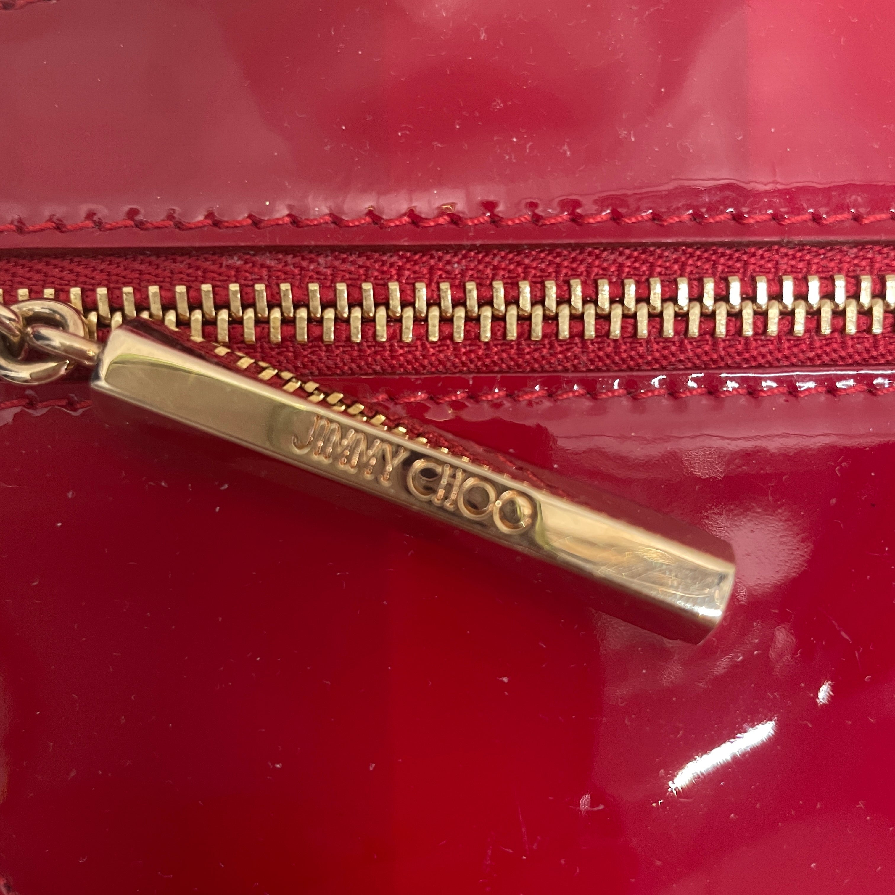 JIMMY CHOO/Bag/RED/PATENT LEATHER STAR WRISTLET view 5