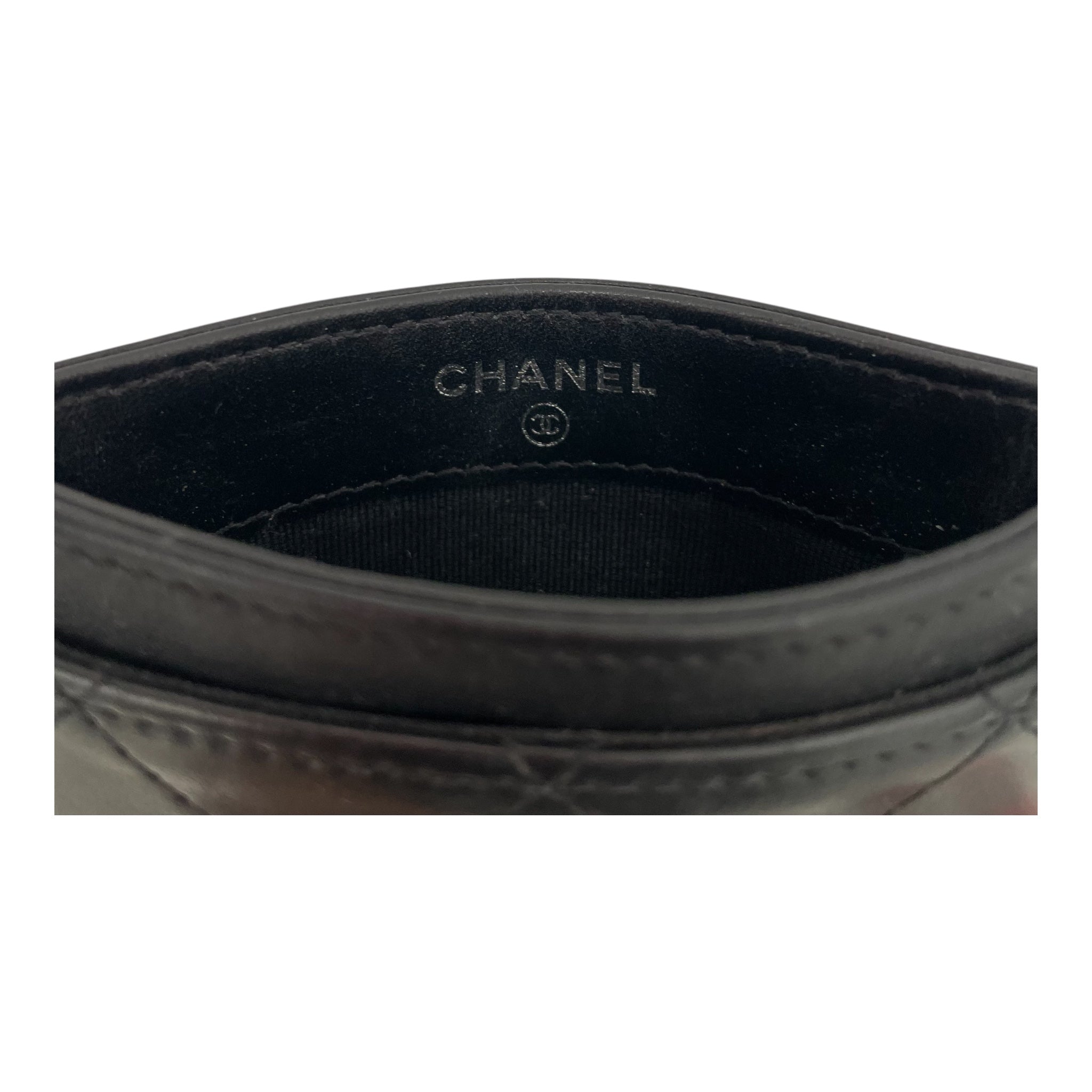 CHANEL/Wallet/Leather/BLK/CARD HOLDER view 3