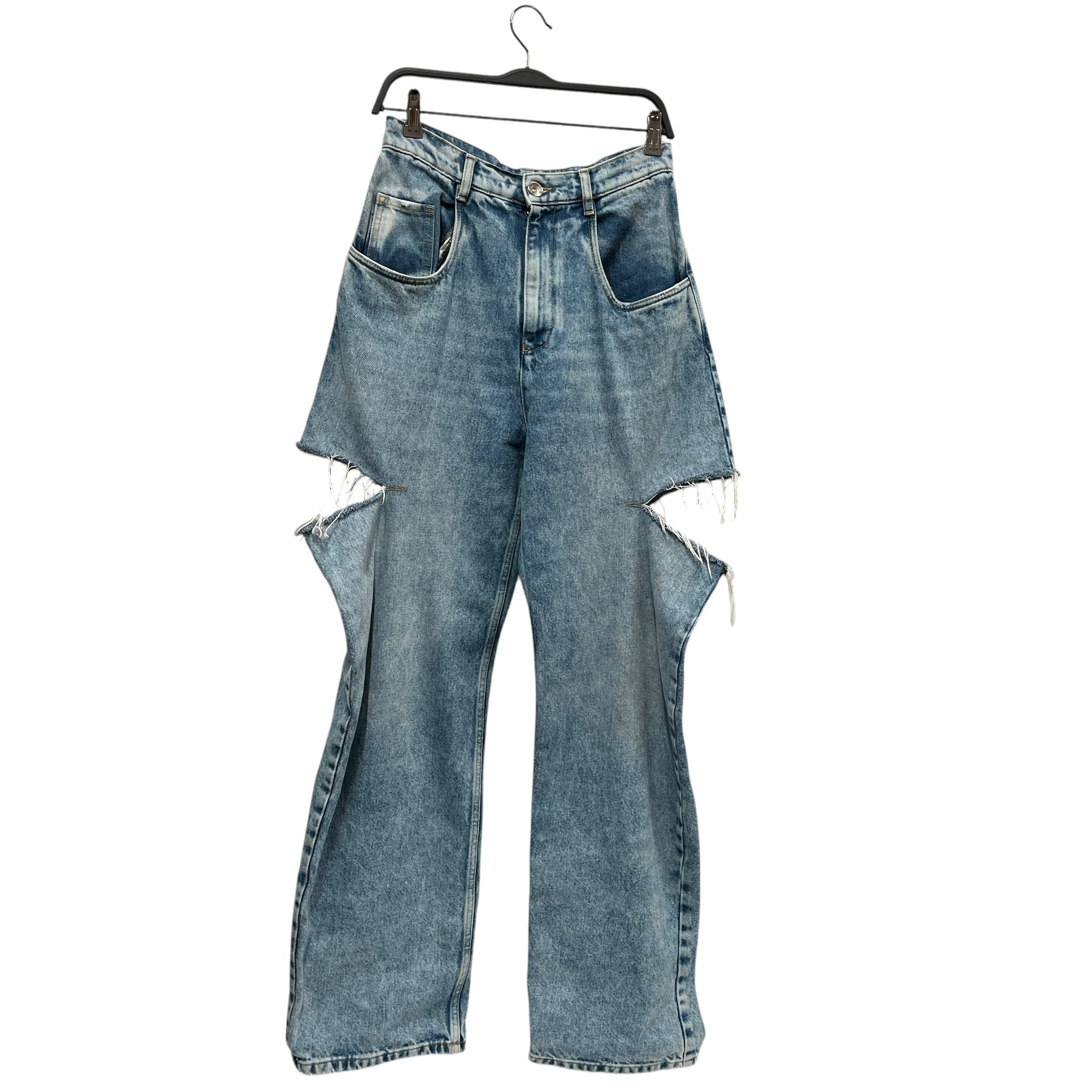Maison Margiela/Wide Leg Pants/42/Denim/BLU/SS20 Wide Leg Knee Slit view 1