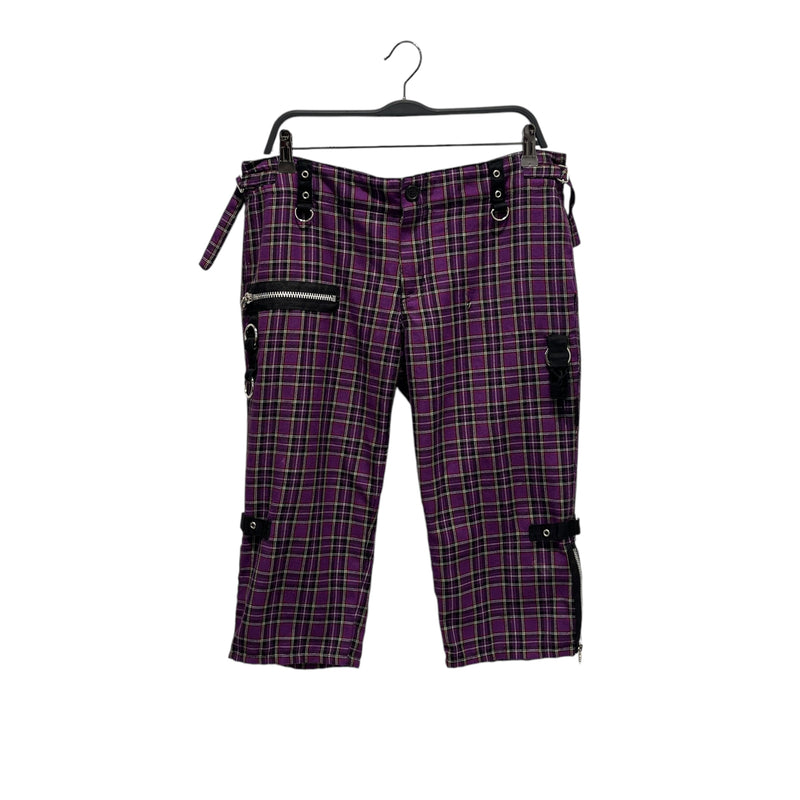 TRIPP NYC/Shorts/M/Cotton/PPL/Plaid/buckles
