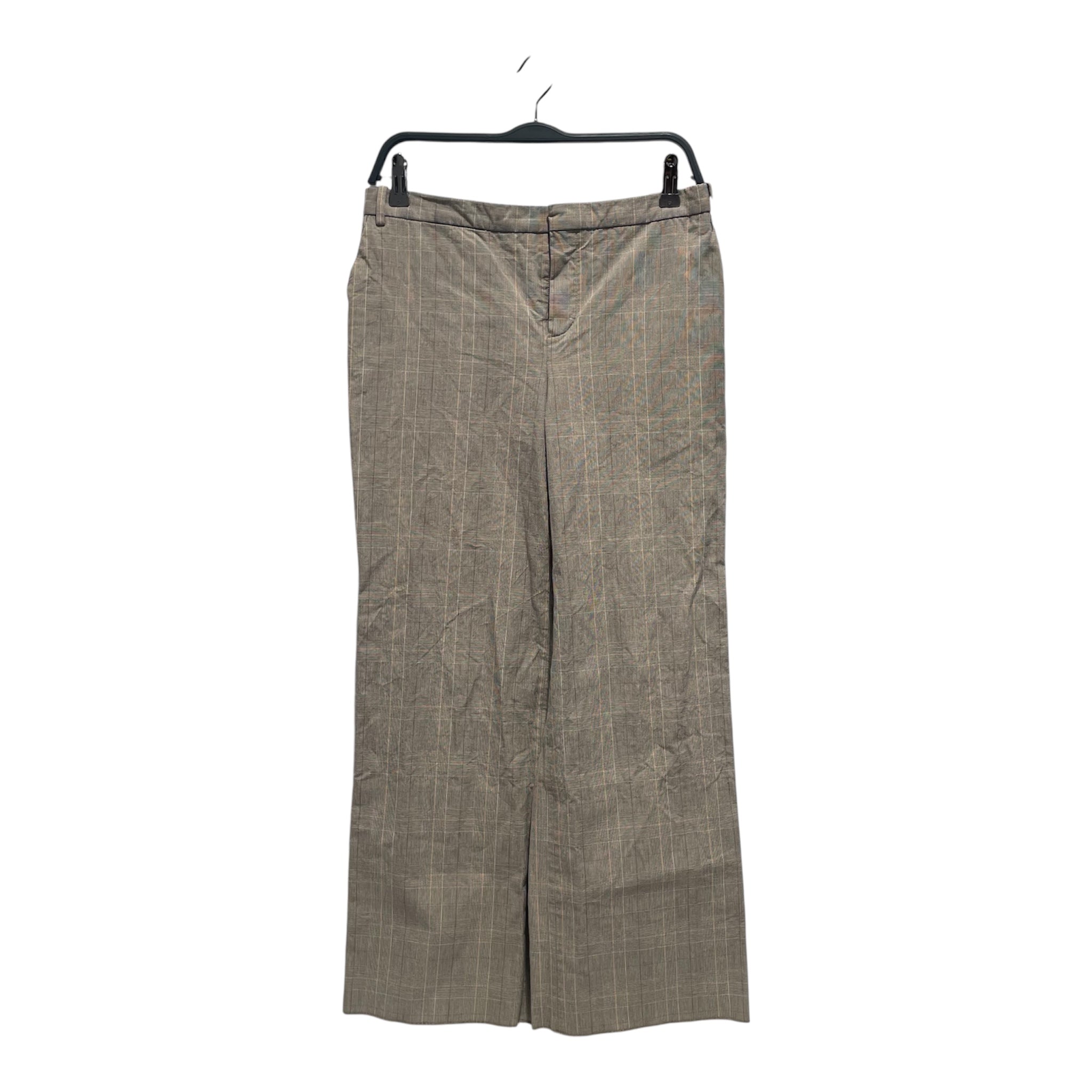 BALENCIAGA/Bootcut Pants/40/Plaid/Cotton/BEG/Low waisted plaid work pant view 1