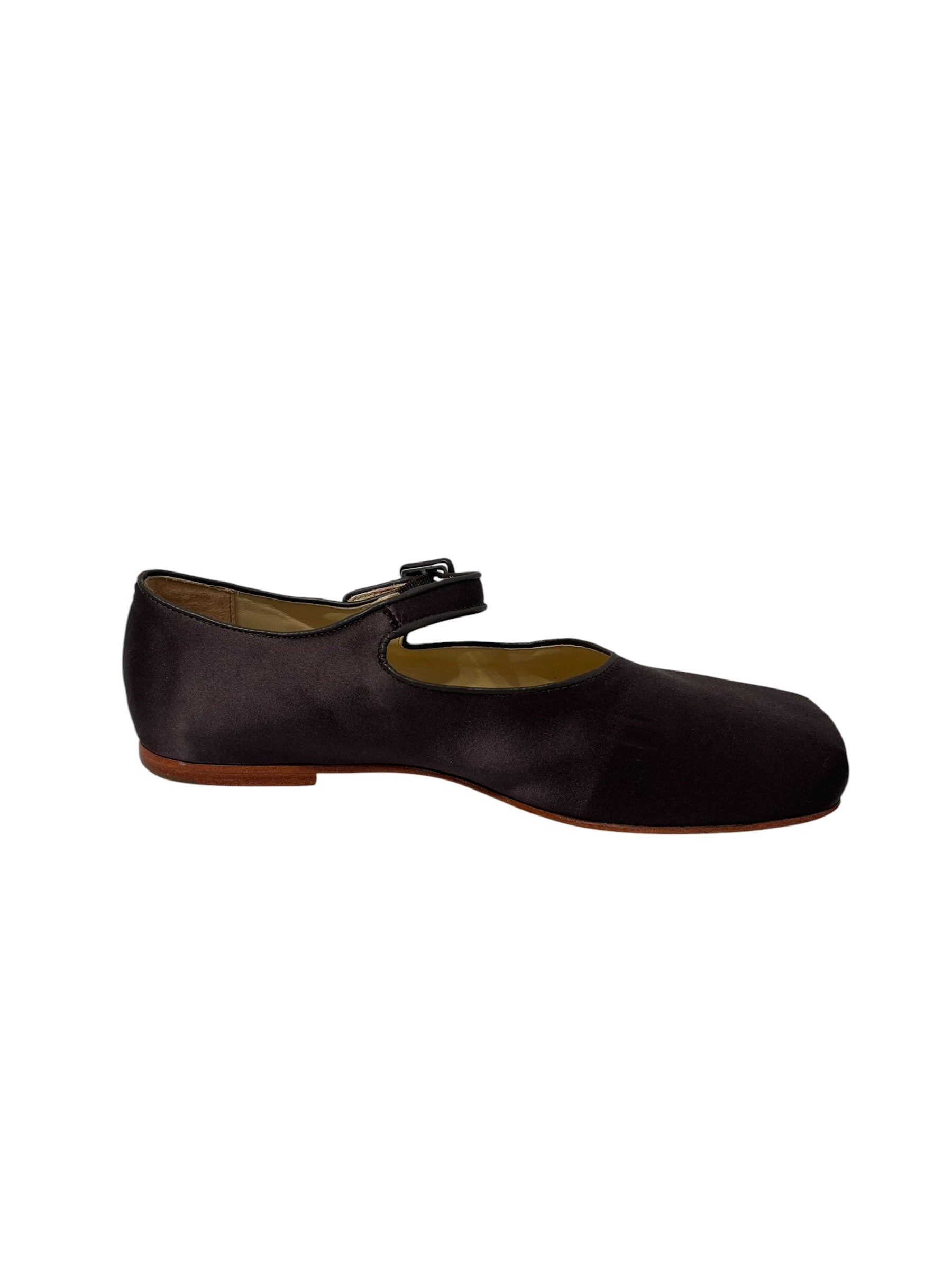 Sandy Liang/Flat Shoes/EU 41/BRW/TOP BUCKLE BROWN WOOD SOLE view 4
