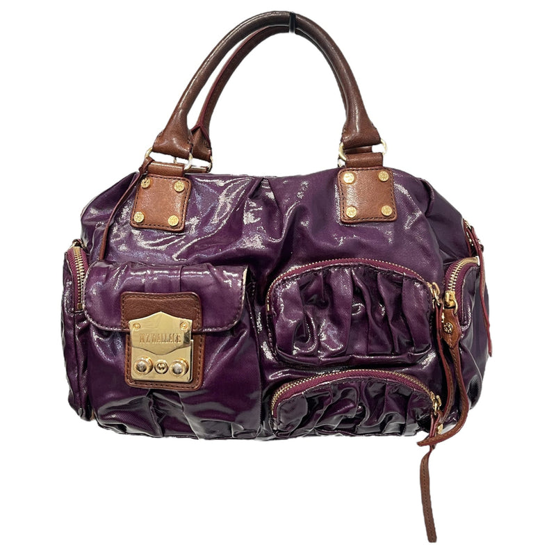 MZ WALLACE/Hand Bag/Plaid/Cotton/PPL/SHINEY PURPLE