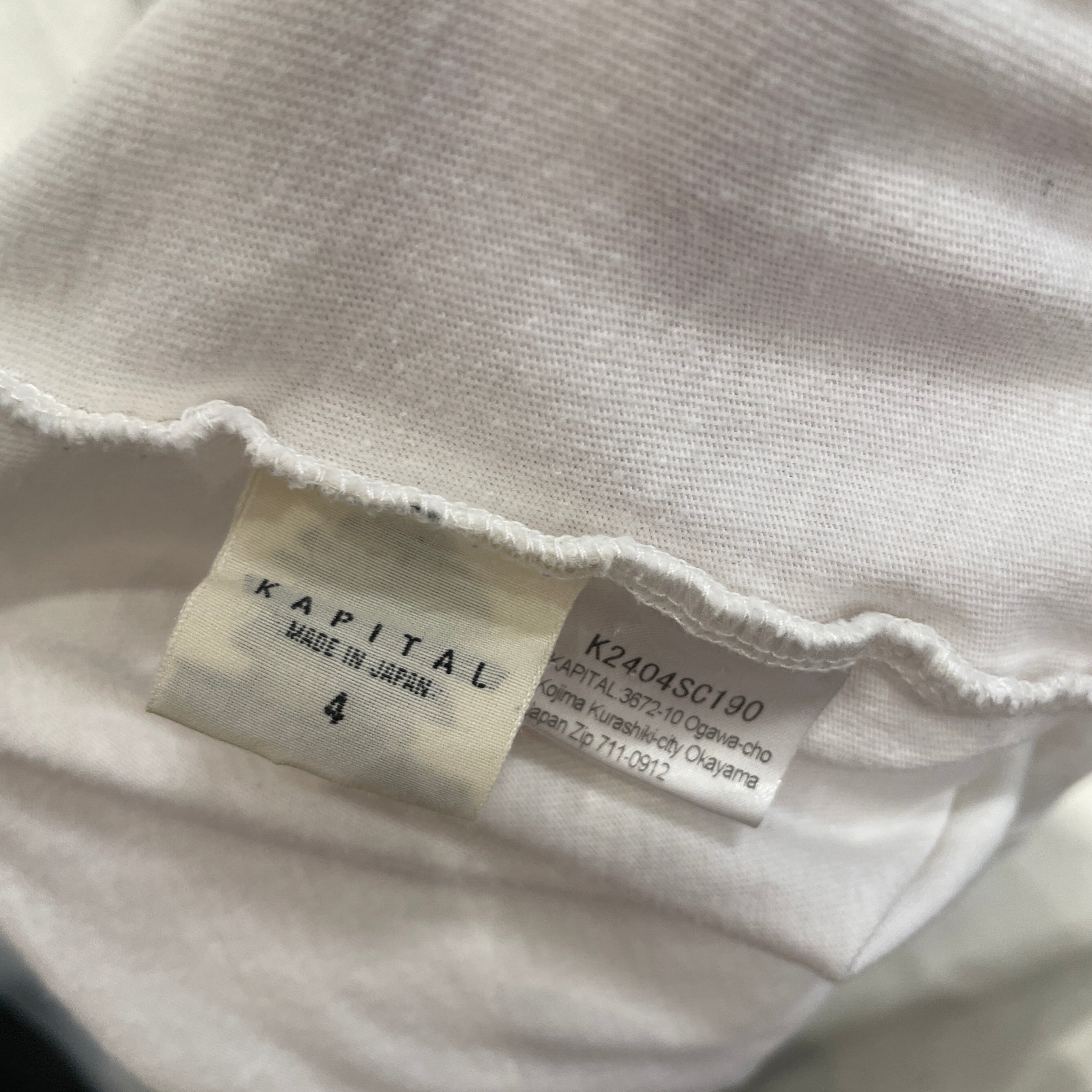 KAPITAL/T-Shirt/4/Cotton/WHT/Graphic/BOWTIE GRAPHIC view 4