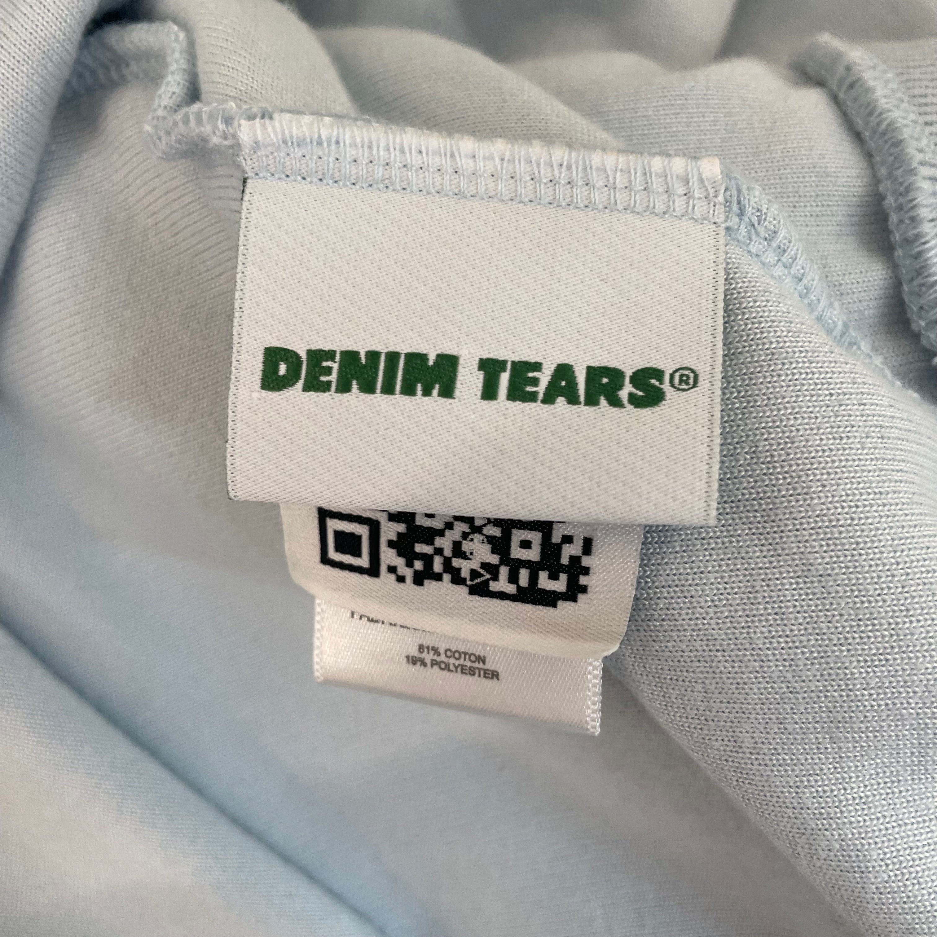 DENIM TEARS/Fleece Jkt/XXL/Velour/BLU/Graphic/ZIPPER DOWN SLEEVES BACK LOGO view 4