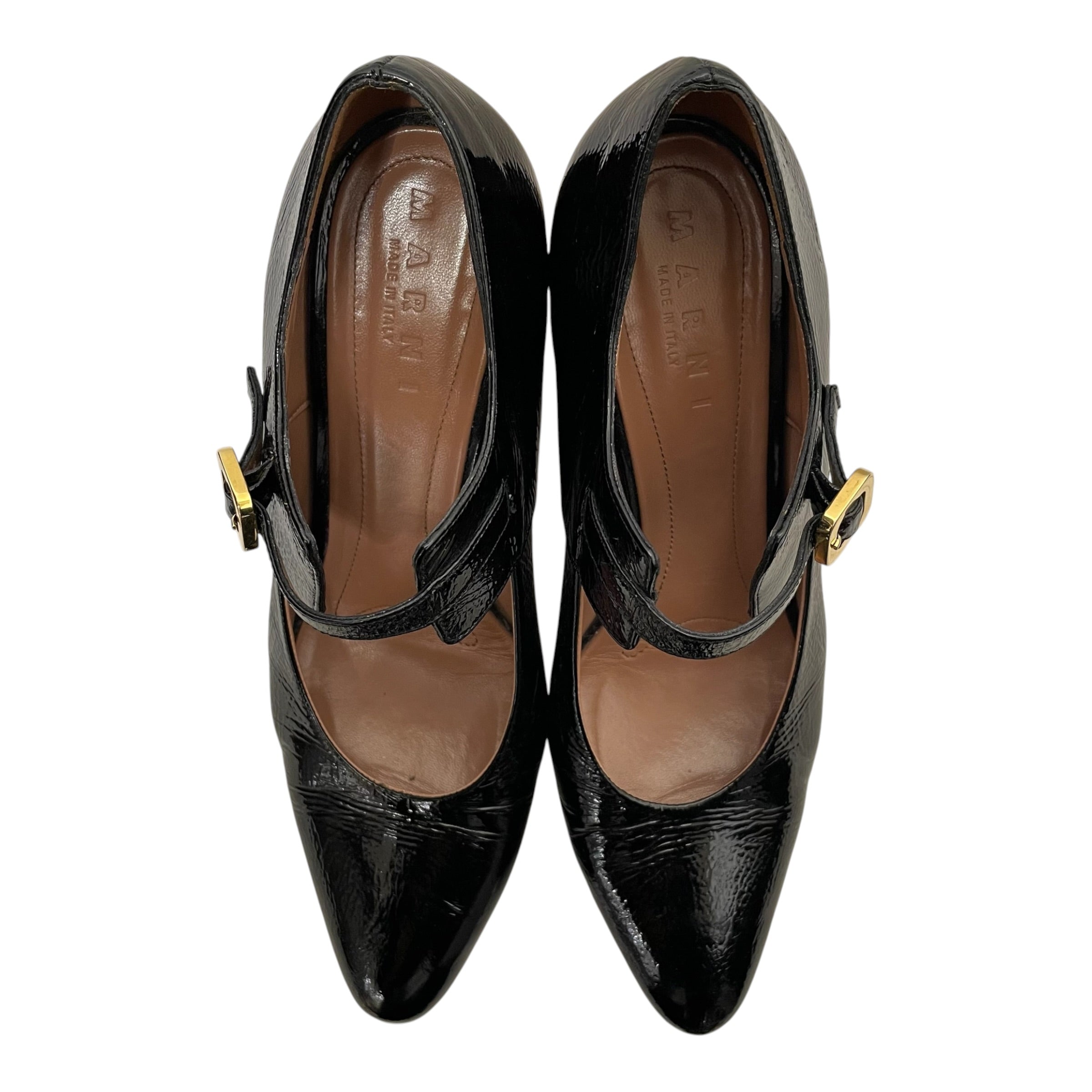 MARNI/Heels/EU 39/Leather/BLK/WOOD HEEL view 6