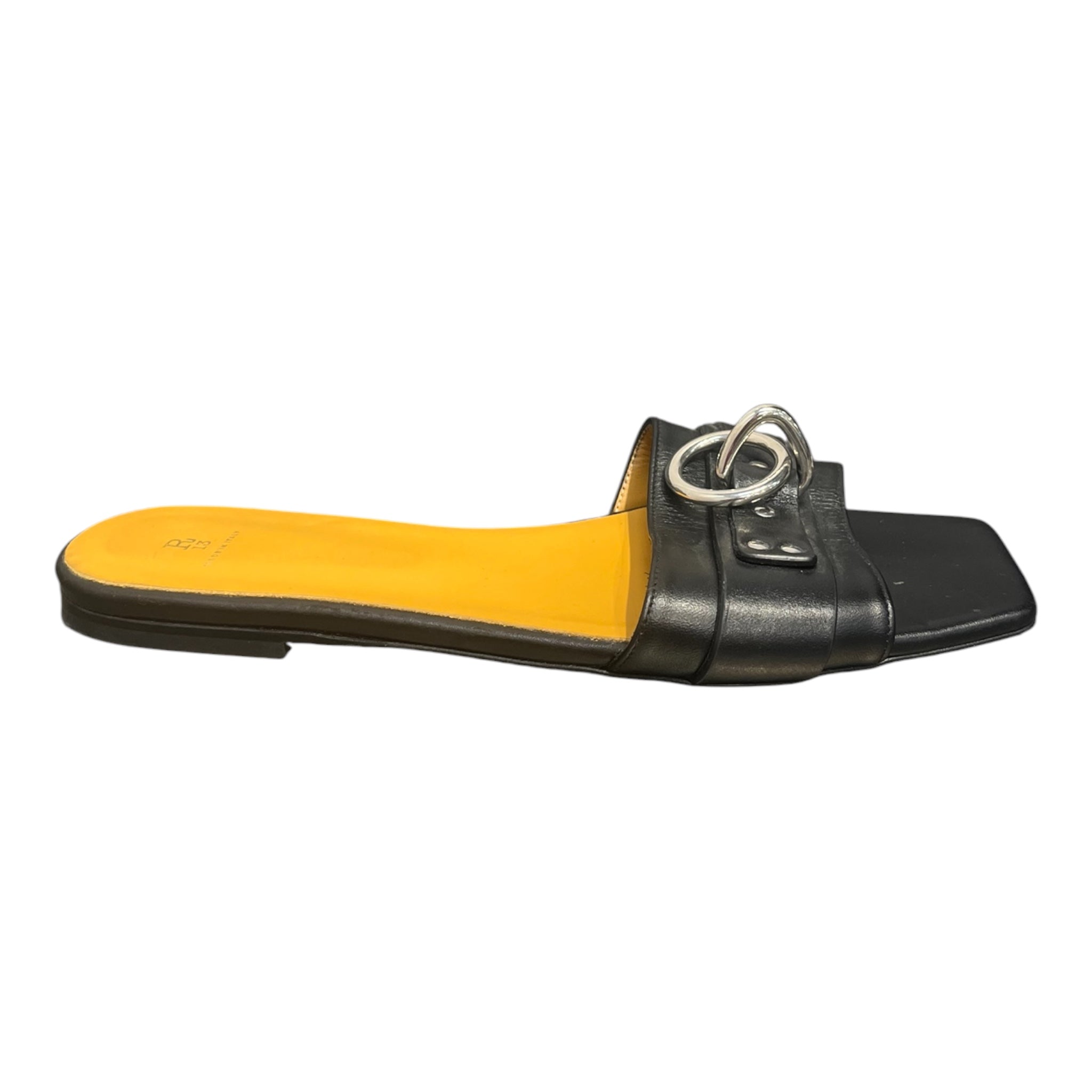 R13/Sandals/EU 39/Leather/BLK/sid harnes slides view 4