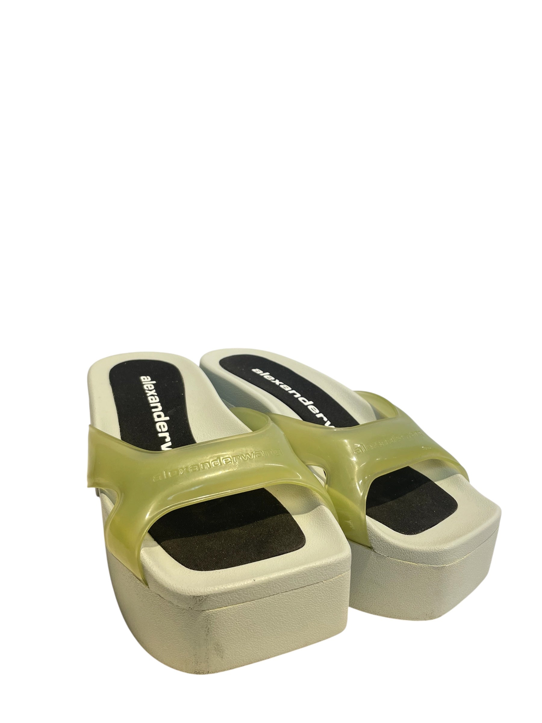 Alexander Wang/Heels/EU 35/SLV/blk insole/semi sheer/gry view 1
