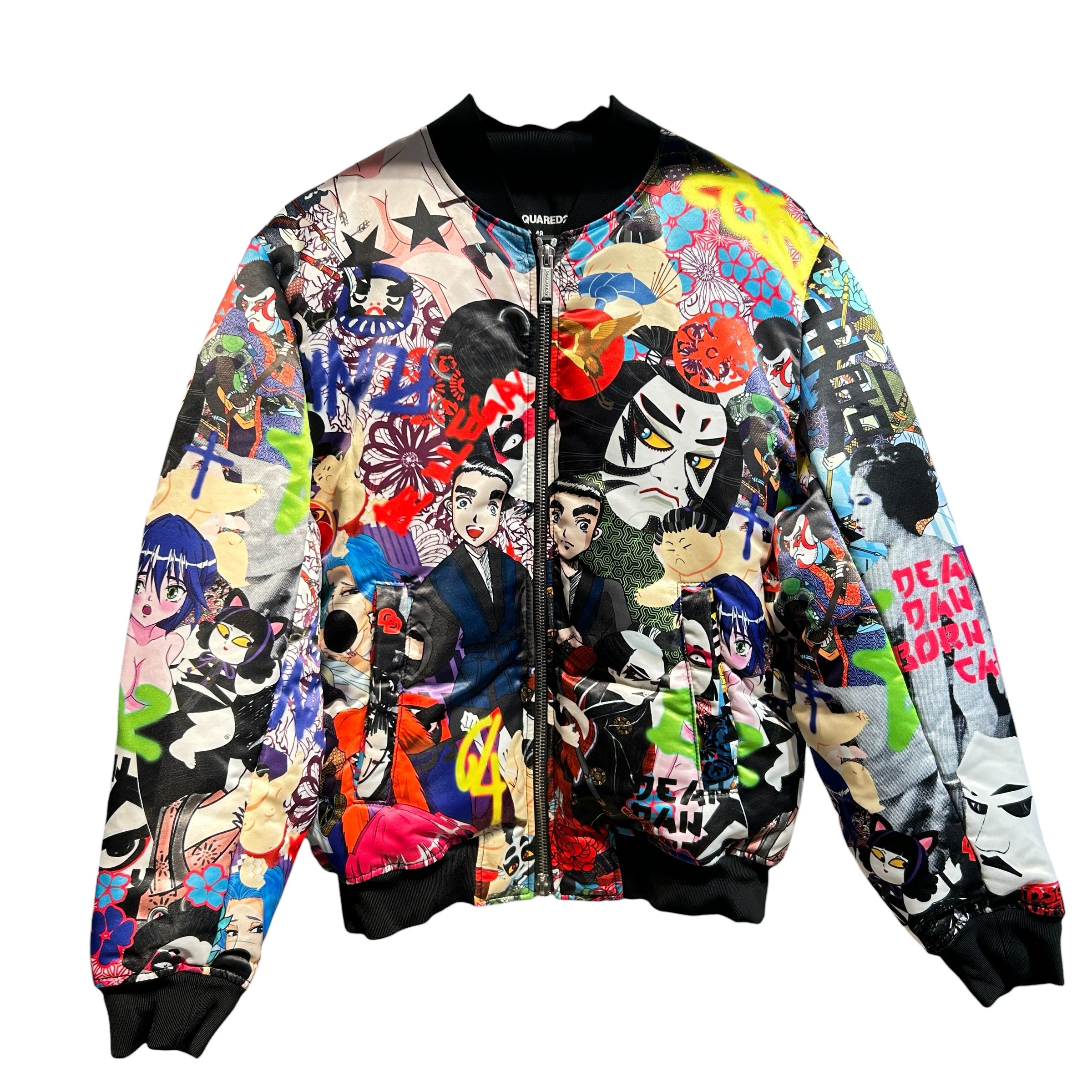 DSQUARED2/Puffer Jkt/48/Nylon/MLT/All Over Print/Manga Bomber view 1