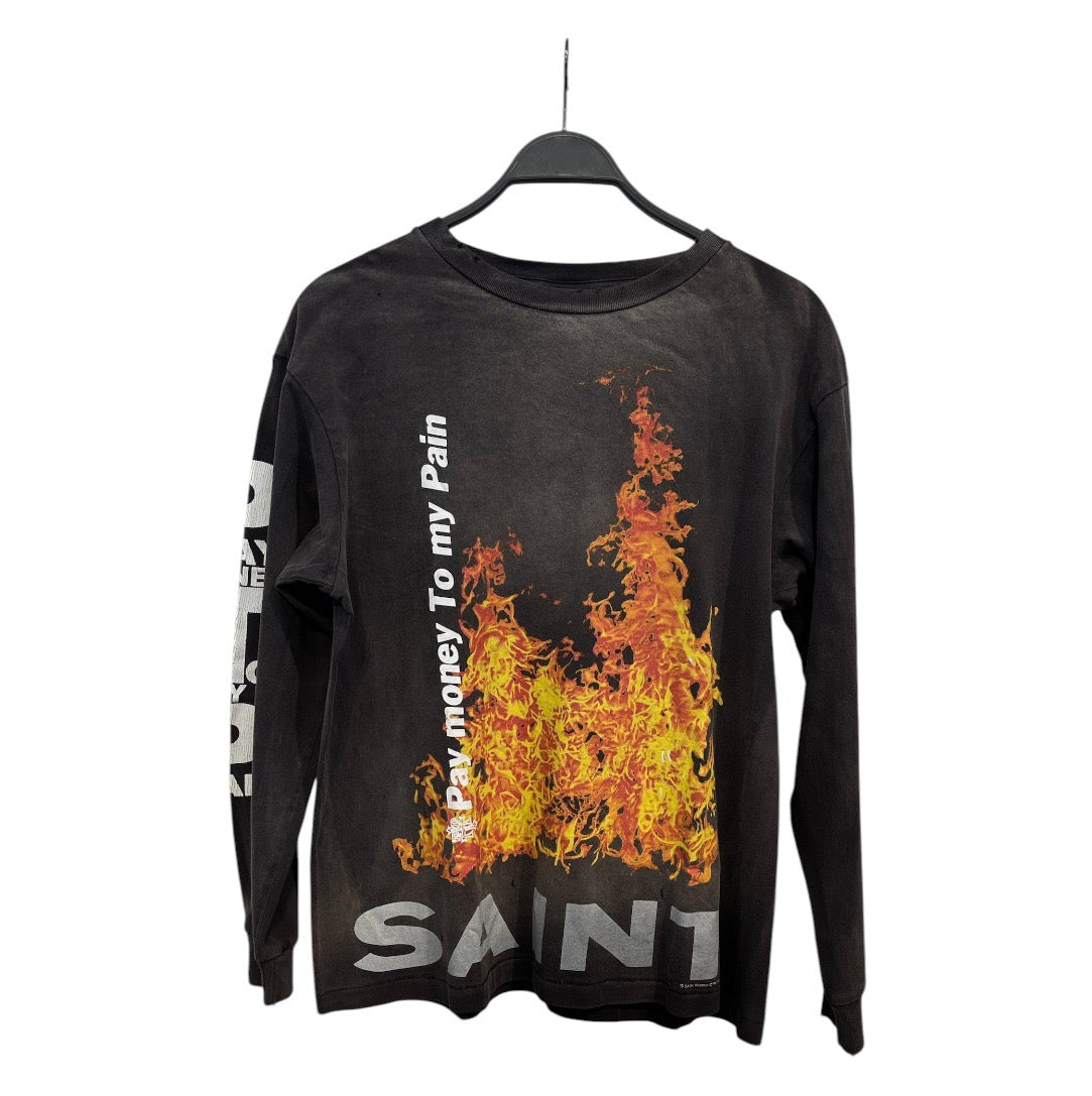 SAINT MICHAEL/LS T-Shirt/S/Cotton/GRY/PAY MONEY TO MY PAIN view 1