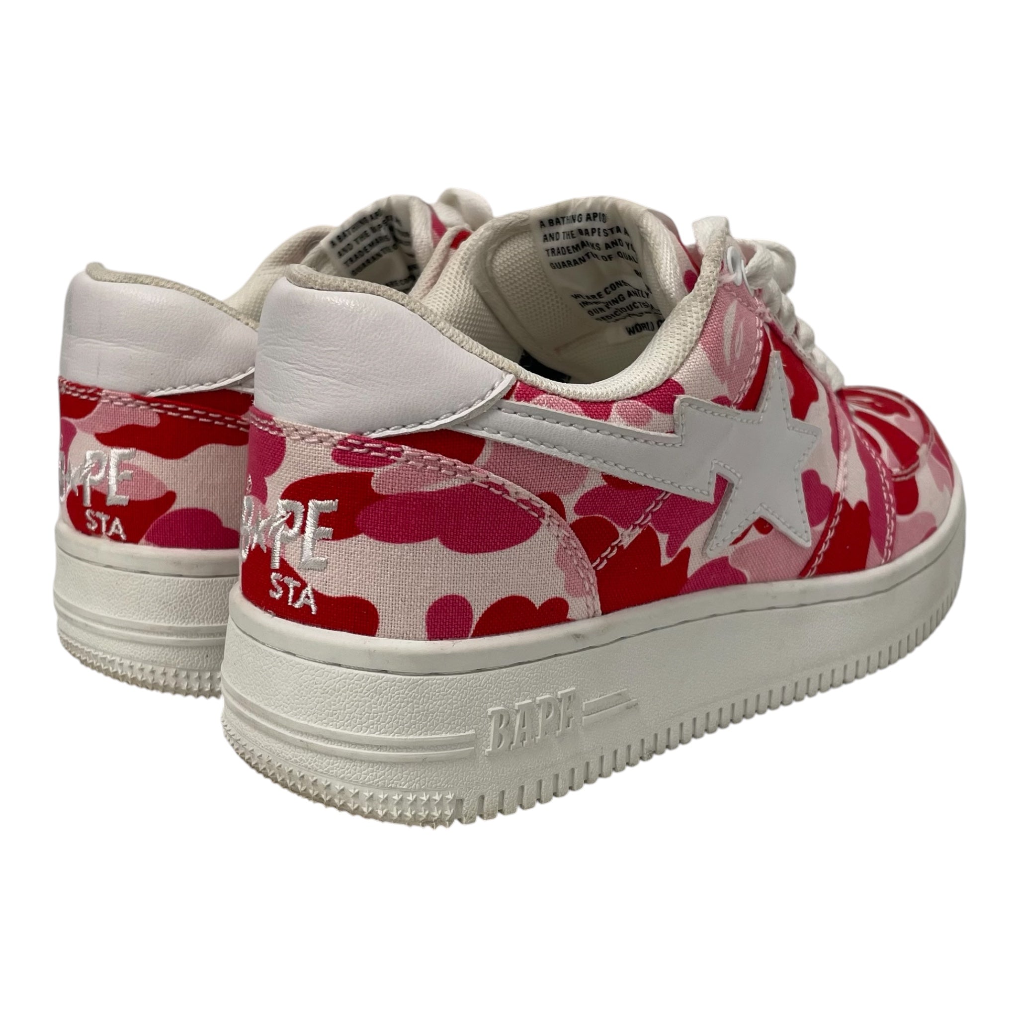 BAPE STA!/Low-Sneakers/US 7/All Over Print/PNK/ view 2
