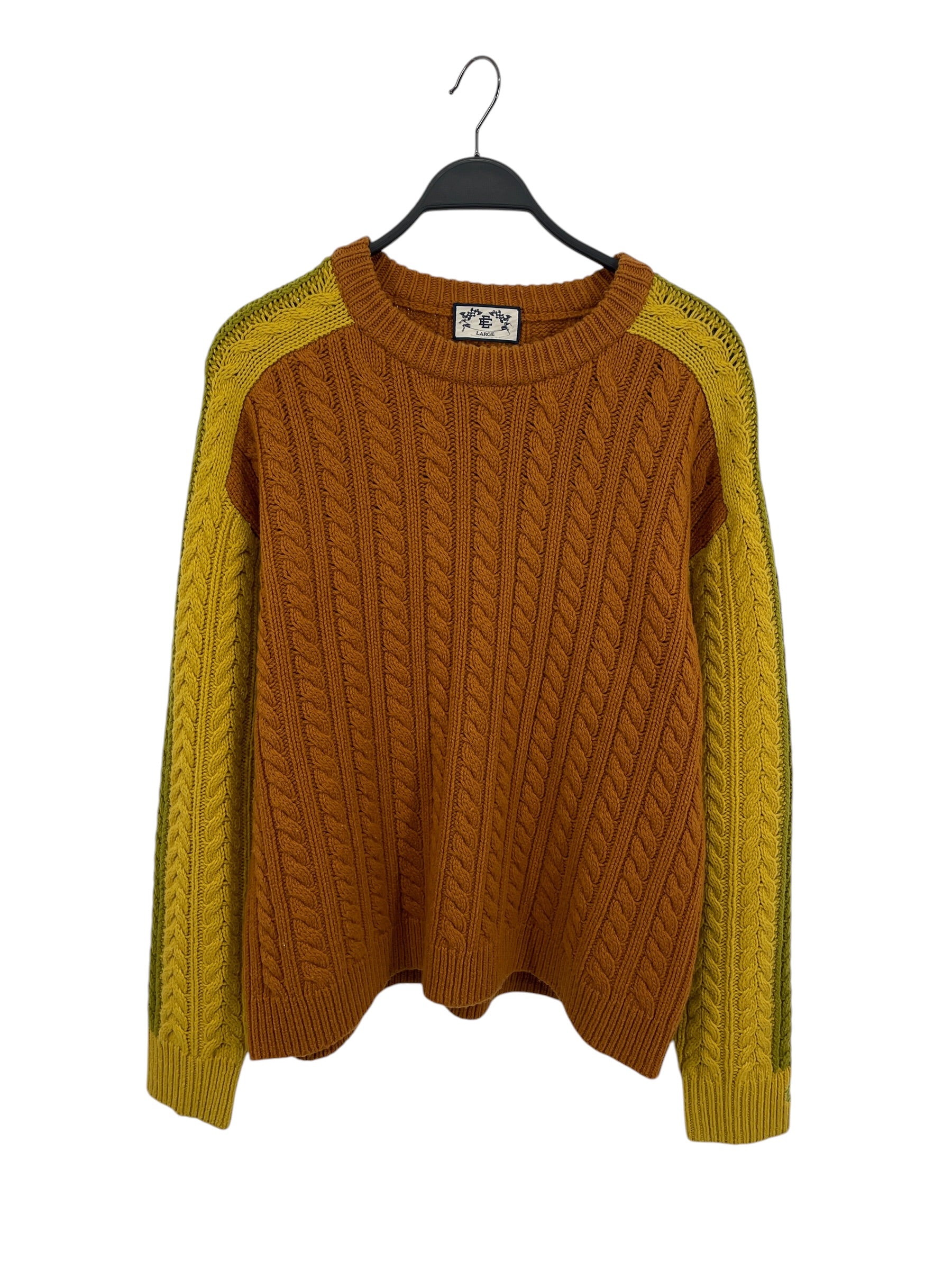 Eric Emanuel/Heavy Sweater/L/Border/Cotton/ORN/ view 1