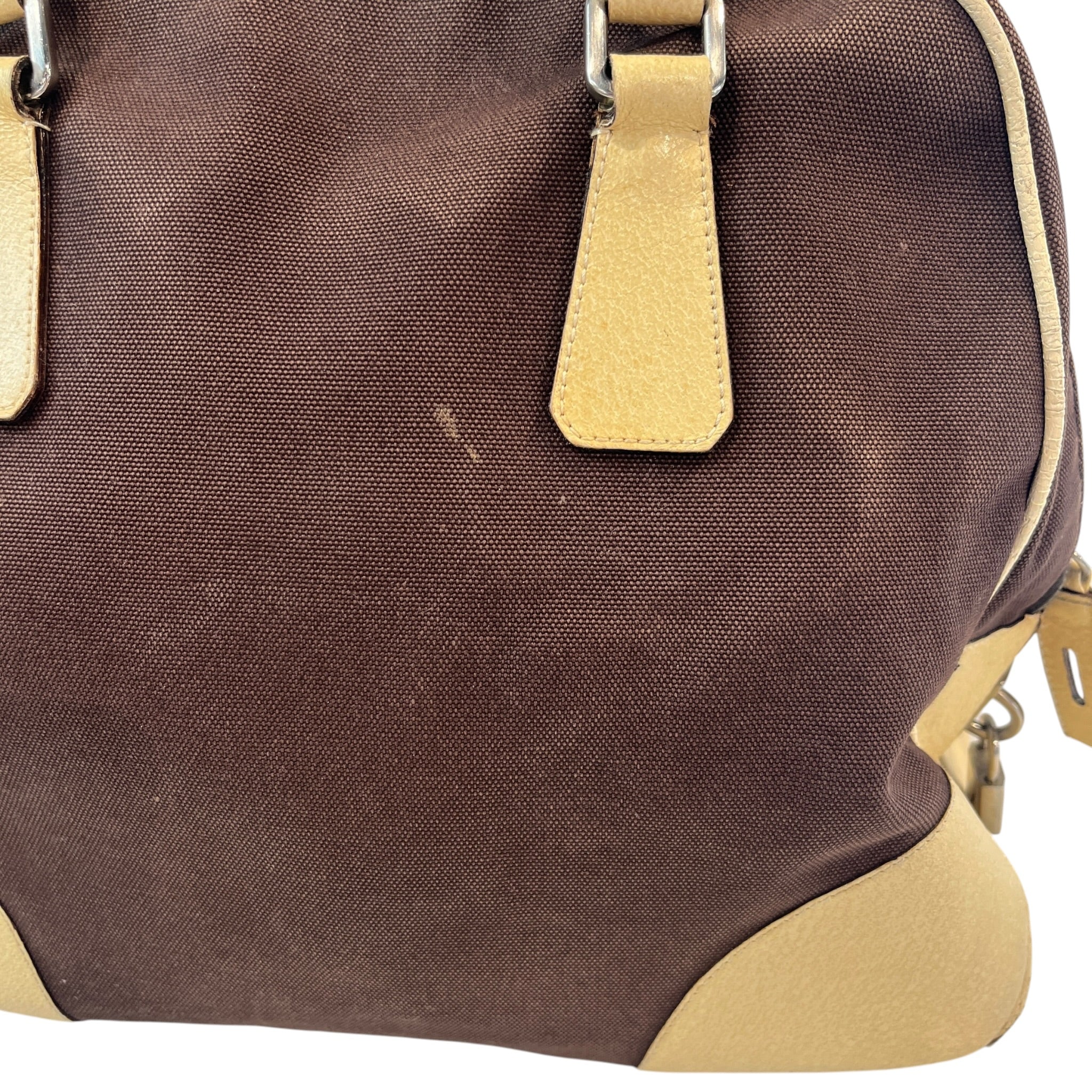 PRADA/Boston Bag/Cotton/BRW/CANAPA BOWLER BAG view 6