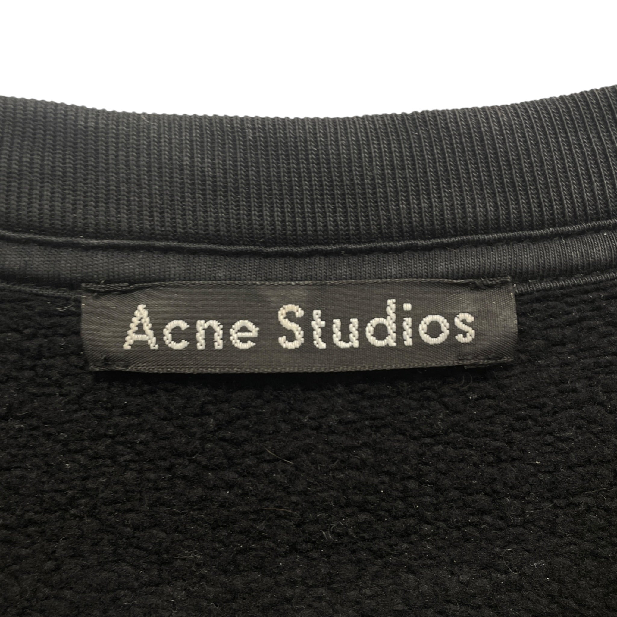 Acne Studios/Sweatshirt/XS/Cotton/BLK/face patch view 3