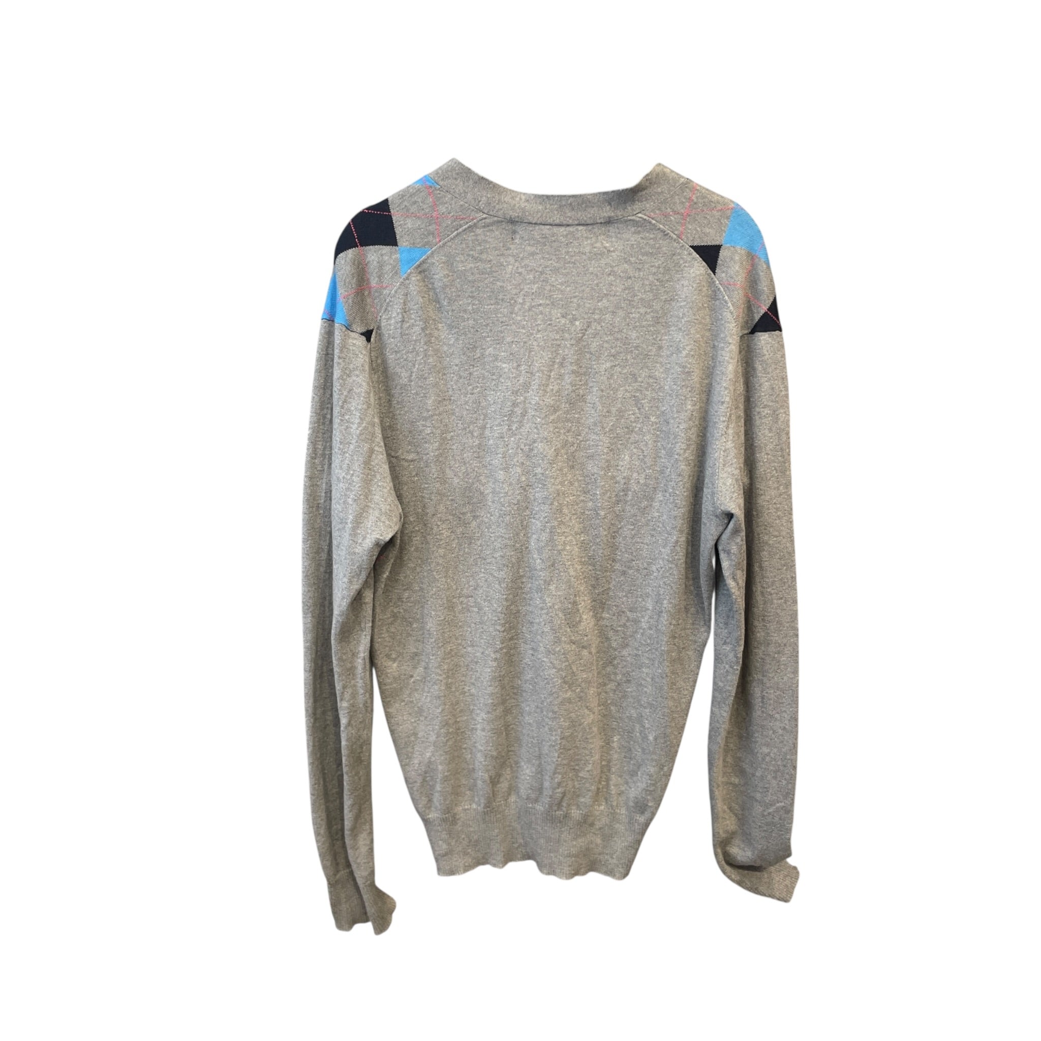 COMME des GARCONS HOMME/Cardigan/L/All Over Print/Cotton/GRY/pink/blue/dark blue view 2