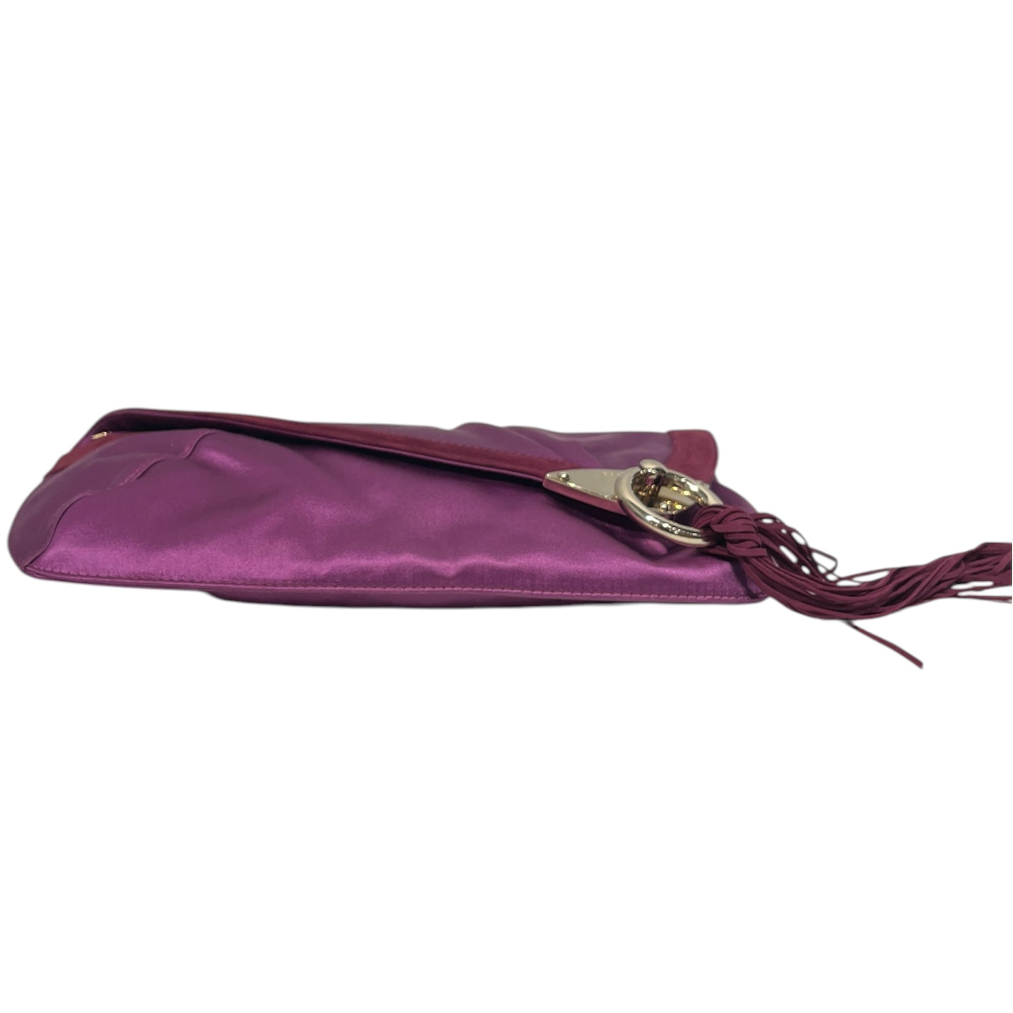 JIMMY CHOO/Clutch Bag/PPL/tassle on gold loop view 3