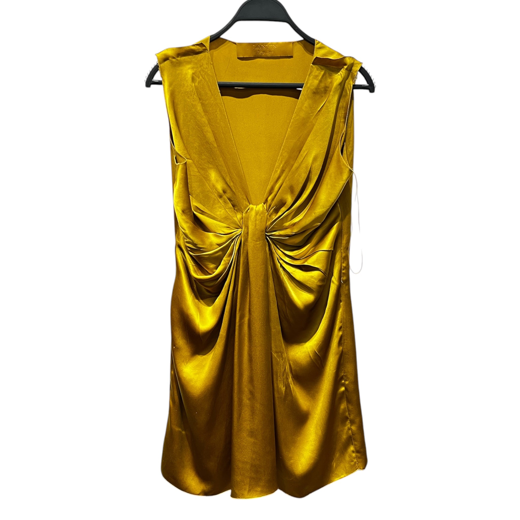 LANVIN/Dress/S/Silk/GLD/FW SS07 GOLDEN SILK ROUCHED view 1