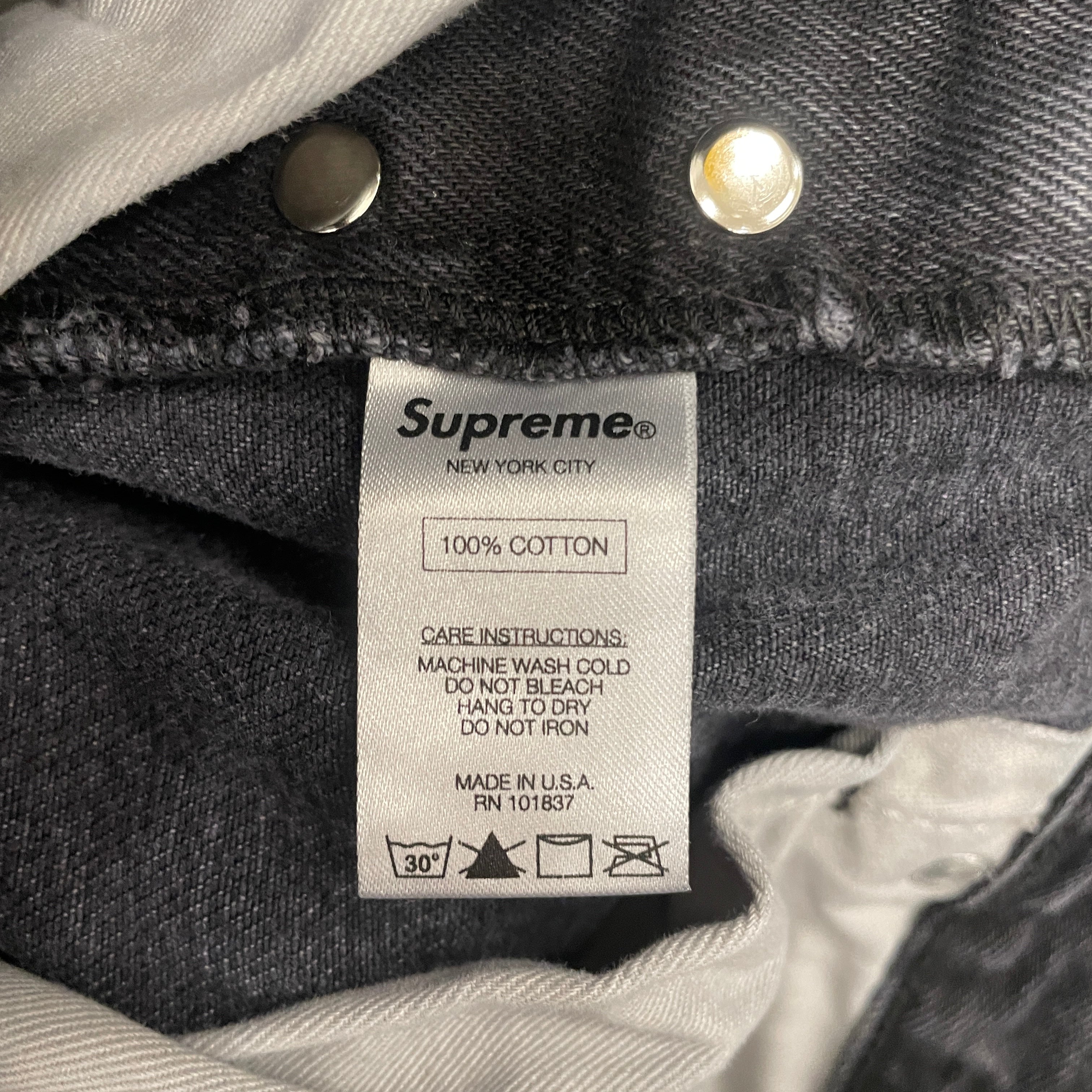 Supreme/Pants/30/Cotton/BLK/STAR EMBROIDER BACK POCKET view 4