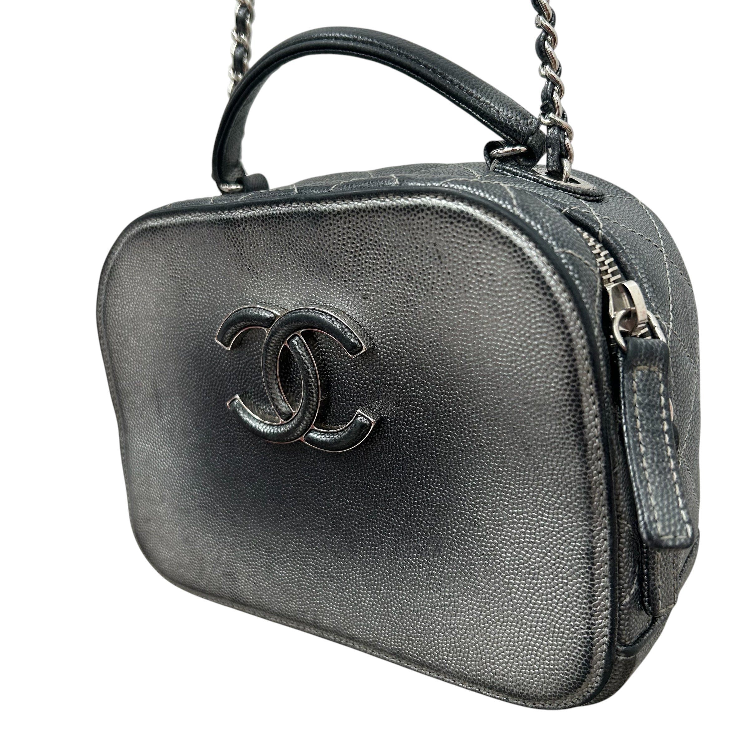 CHANEL/Clutch Bag/Leather/GRY/ view 3