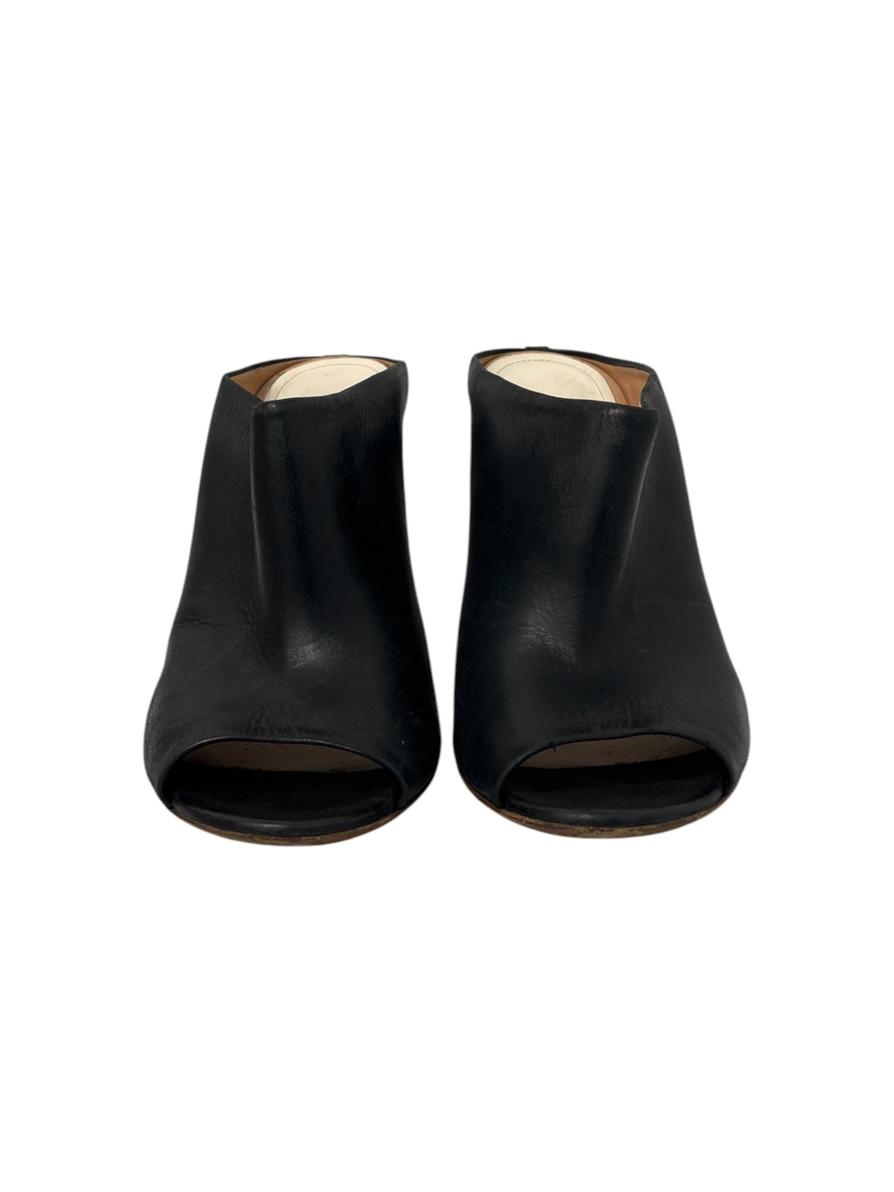 Maison Margiela/Heels/EU 41/Leather/BLK/CUTOUT ACCENT MULES BLK view 6
