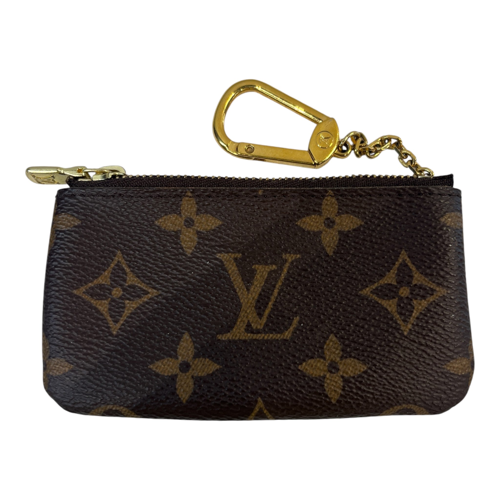 LOUIS VUITTON/Coin Wallet/Monogram/Leather/BRW/L's/POCHETTE CLES KEY POUCH view 1