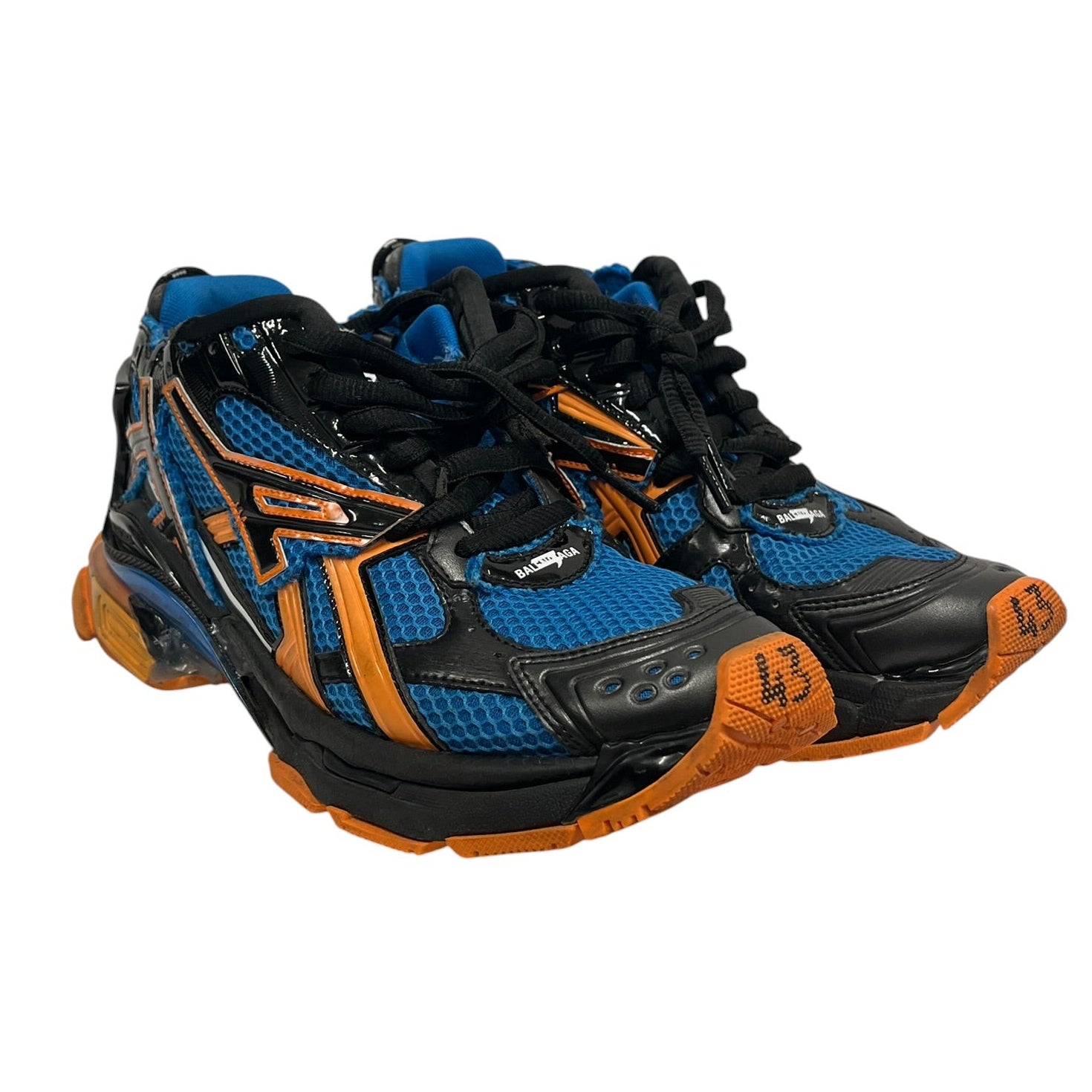 BALENCIAGA/Low-Sneakers/US 10/MLT/RUNNER 43 ORANGE/BLACK/BLUE view 1