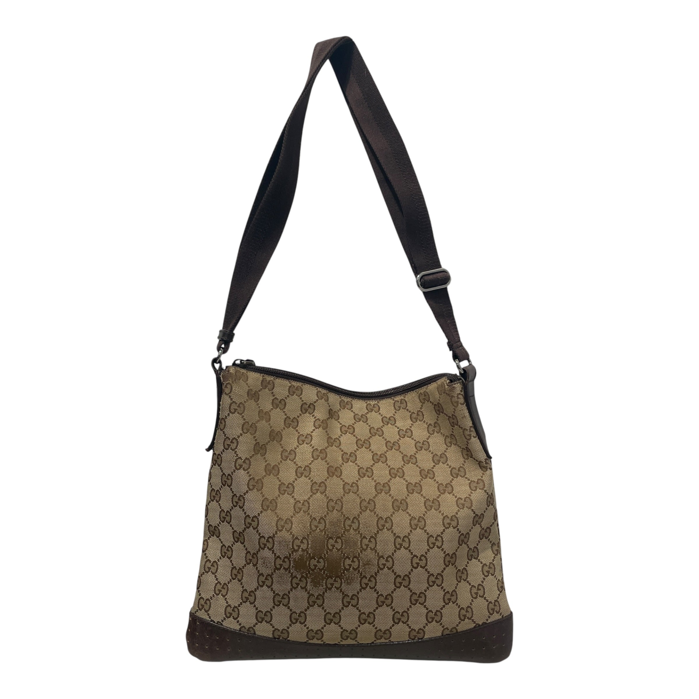 GUCCI/Cross Body Bag/Monogram/Cotton/BRW/GG Canvas Vintage Strap Bag view 3