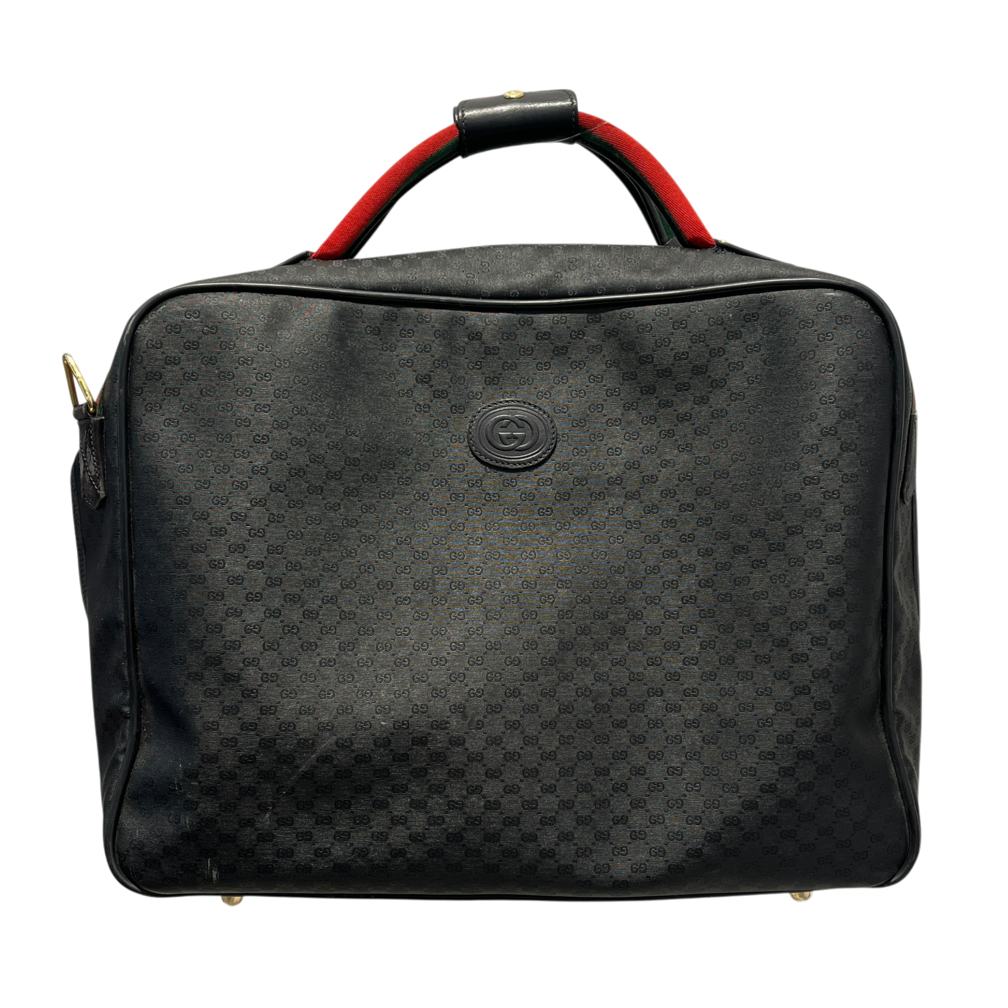 GUCCI/Briefcase/Monogram/Leather/BLK/Supreme Monogram Travel Bag view 1