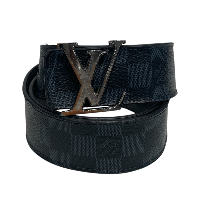 LOUIS VUITTON/Belt/All Over Print/Leather/NVY/Damier Graphite LV Belt