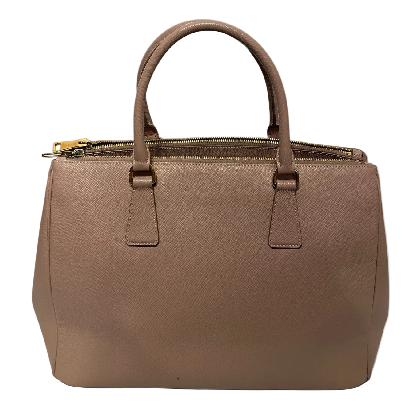PRADA/Hand Bag/Leather/BEG/Saffian tote W/strap view 2