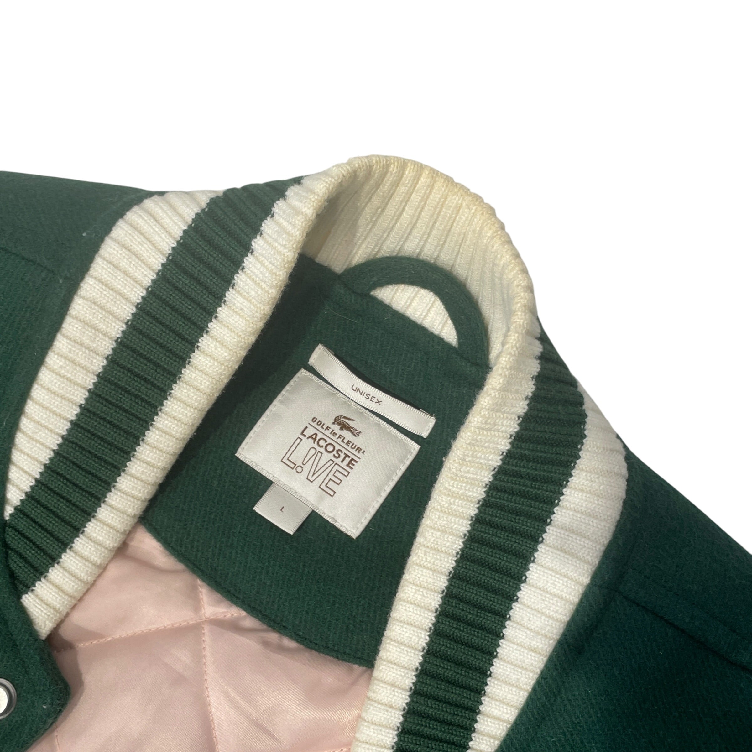 LACOSTE/Golf Le Fleur(Le Fleur)/Jacket/L/Wool/GRN/VARISTY JACKET view 7