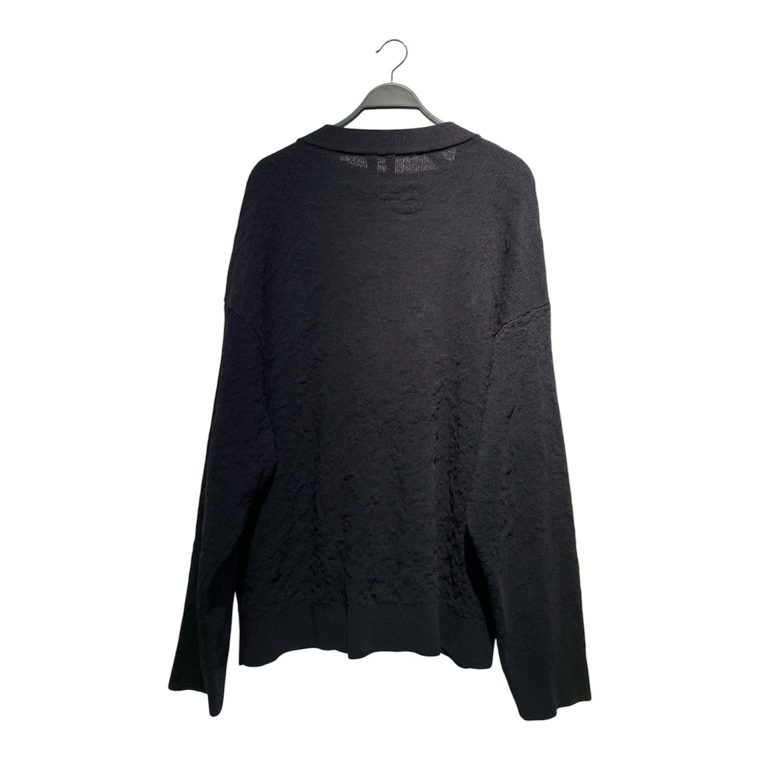 Y-3/Heavy Cardigan/L/Cotton/NVY/High Neck/ view 2
