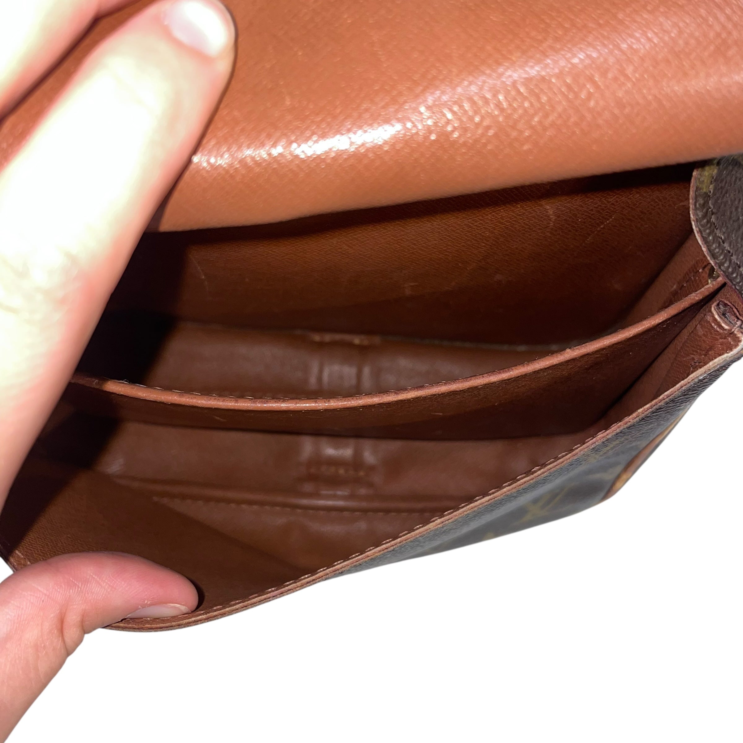 LOUIS VUITTON/Cross Body Bag/OS/Monogram/Leather/BRW/Monogram Cartouchiere view 5