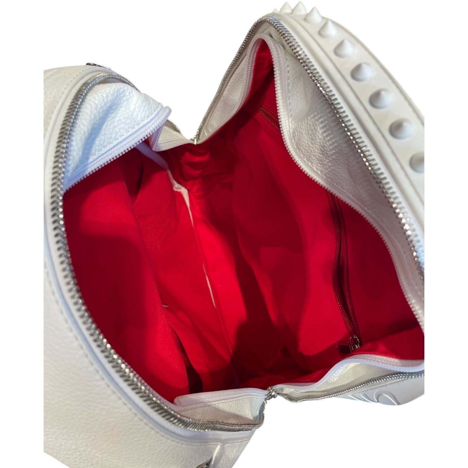 Christian Louboutin/Backpack/OS/Leather/WHT/PLAIN WHT STUDDED BACK view 4