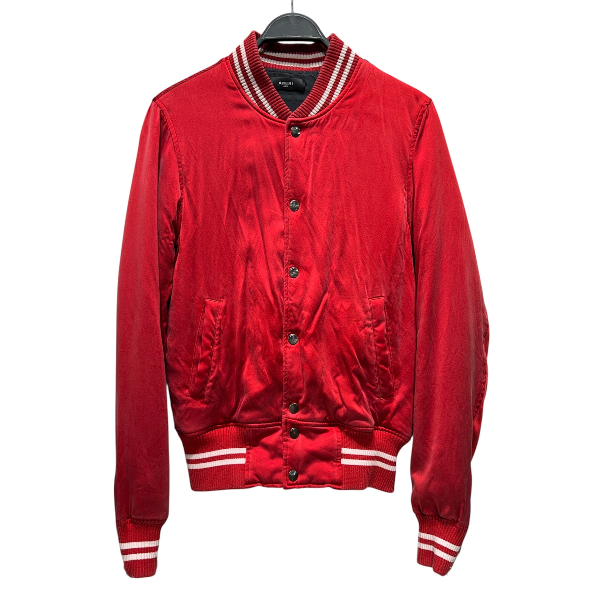AMIRI/Jacket/L/Silk/RED/Stripe/Red Bomber Jacket view 1
