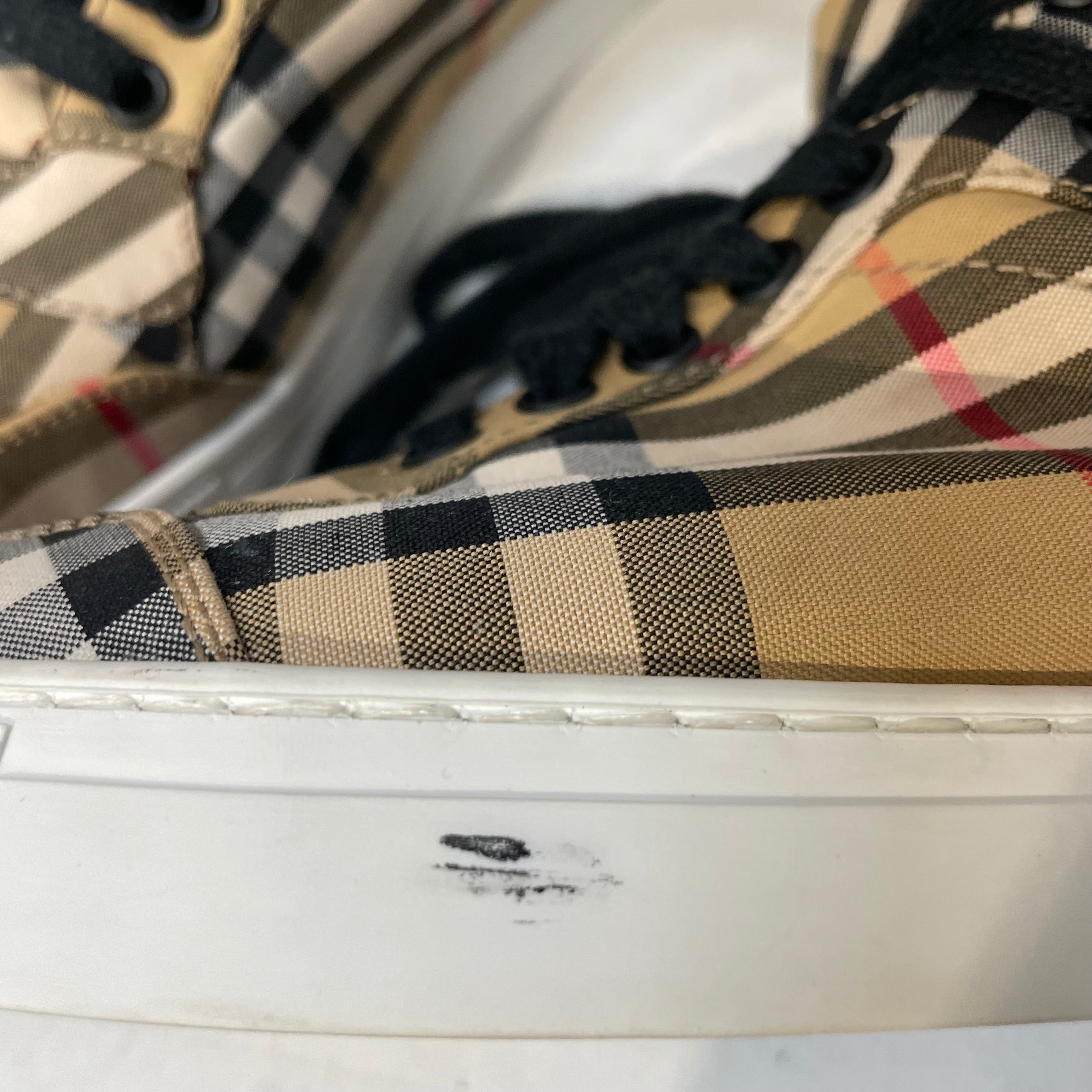 BURBERRY/Hi-Sneakers/EU 39/Glen Check/Cotton/BEG/vintage check view 5