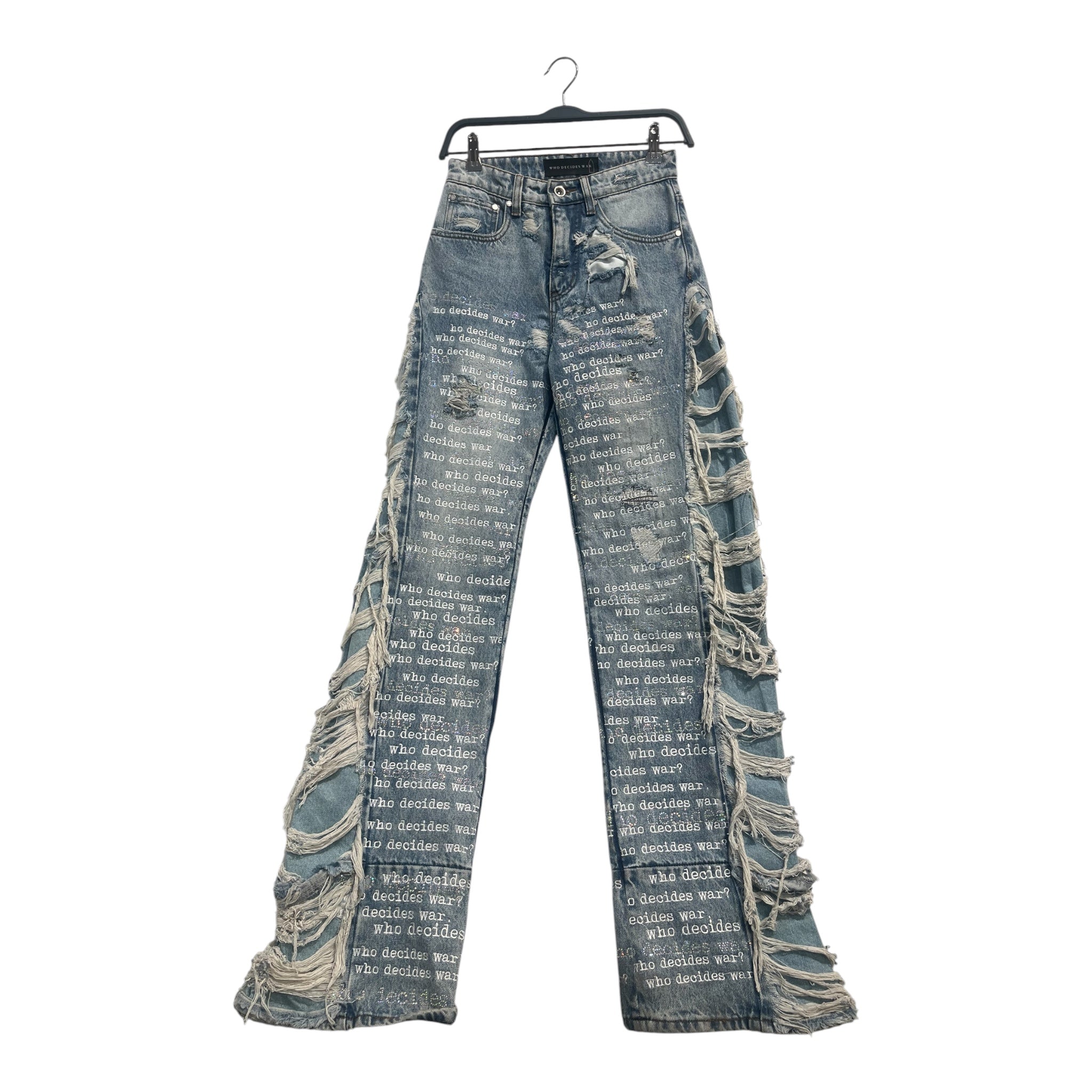 WHO DECIDES WAR/Bottoms/24/Cotton/BLU/RHINE STONE AND DESTRESSED view 1