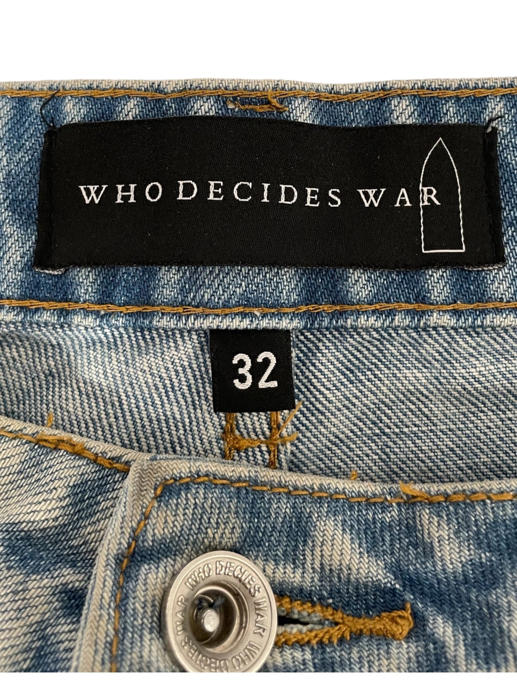 WHO DECIDES WAR/Pants/32/Cotton/BLU/Gathered Jeans view 3
