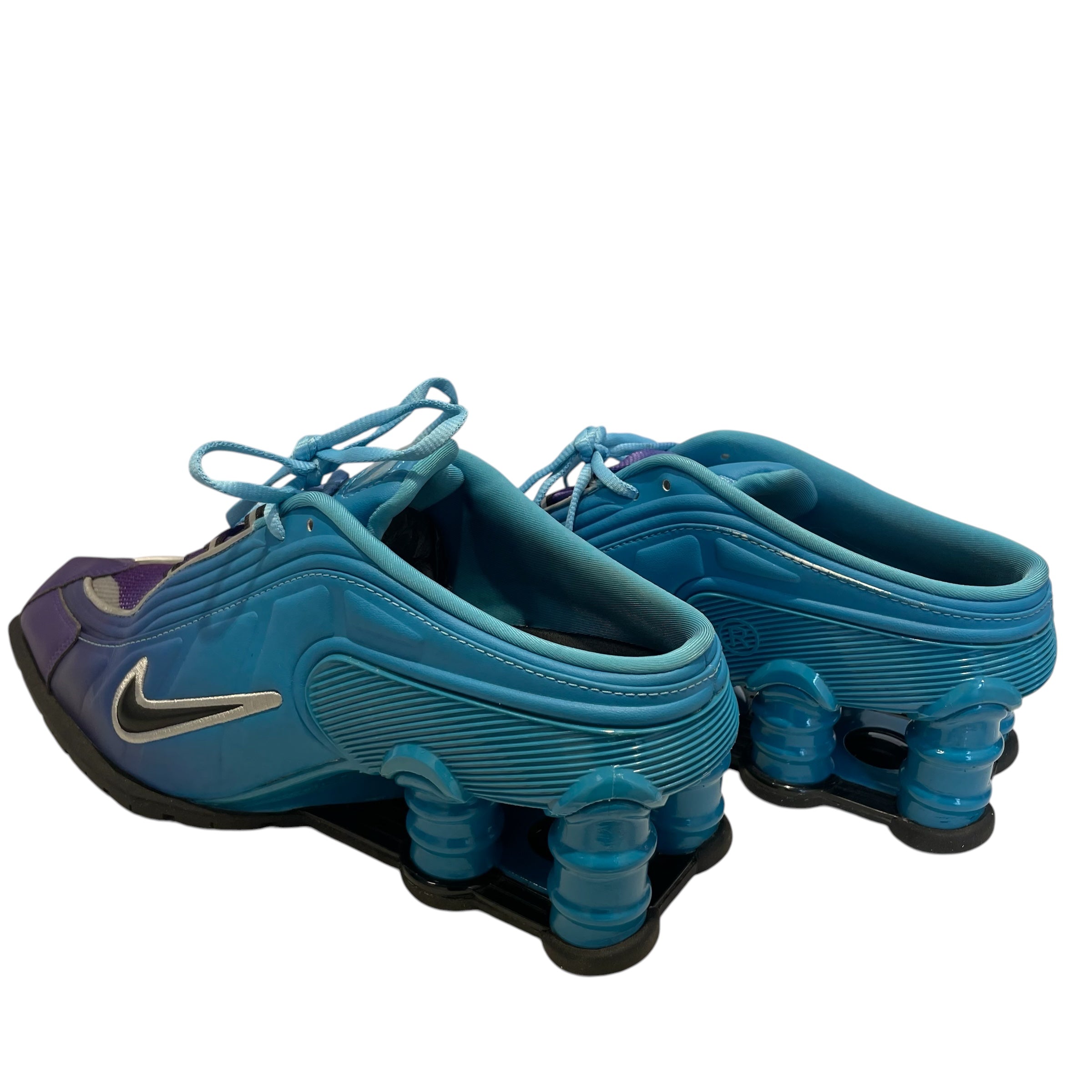 MARTINE ROSE/Low-Sneakers/US 9/Leather/BLU/purp/nike shox view 2