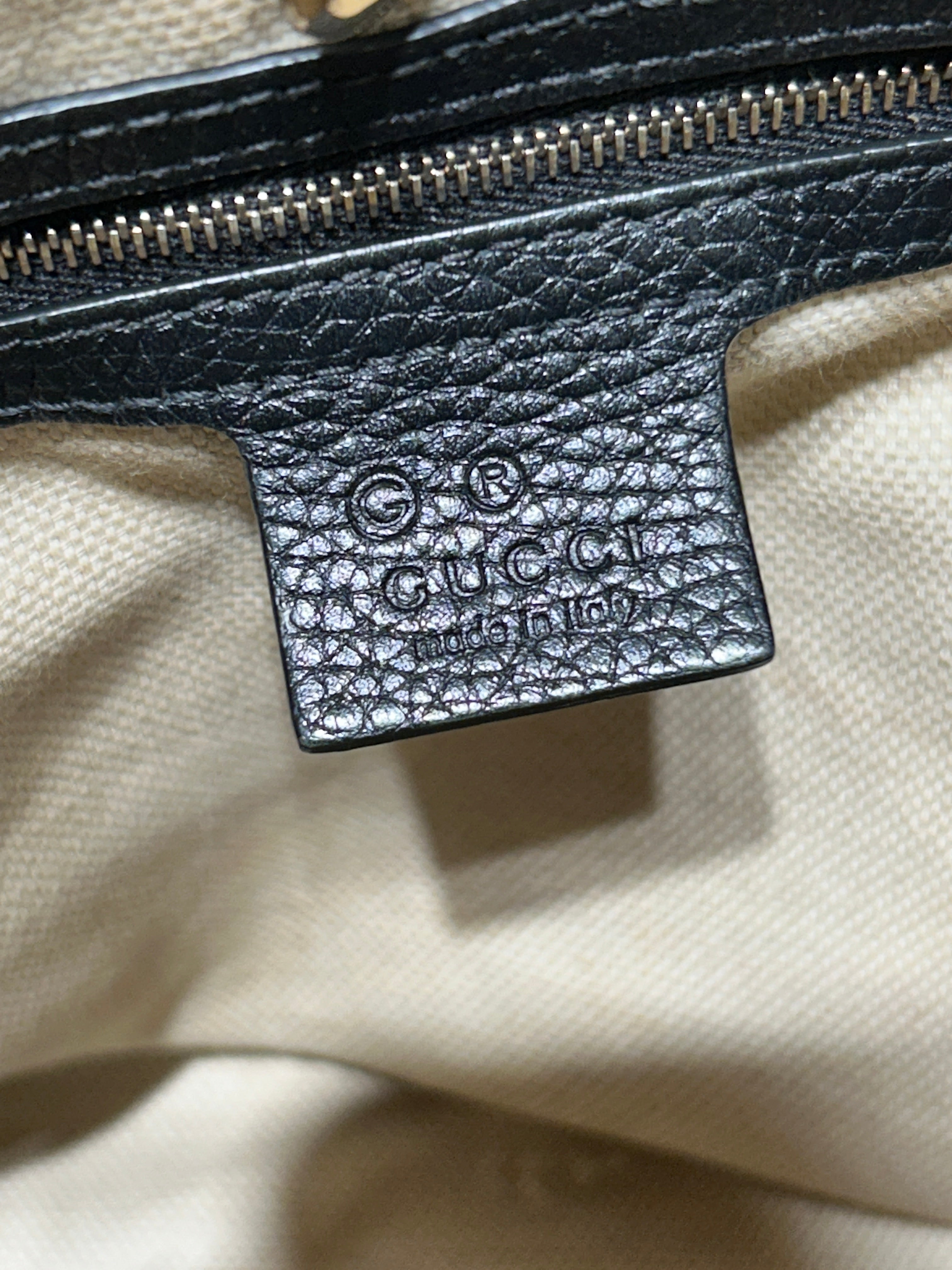 GUCCI/Bag/Leather/BLK/SOHO GG CHAIN TOTE view 5