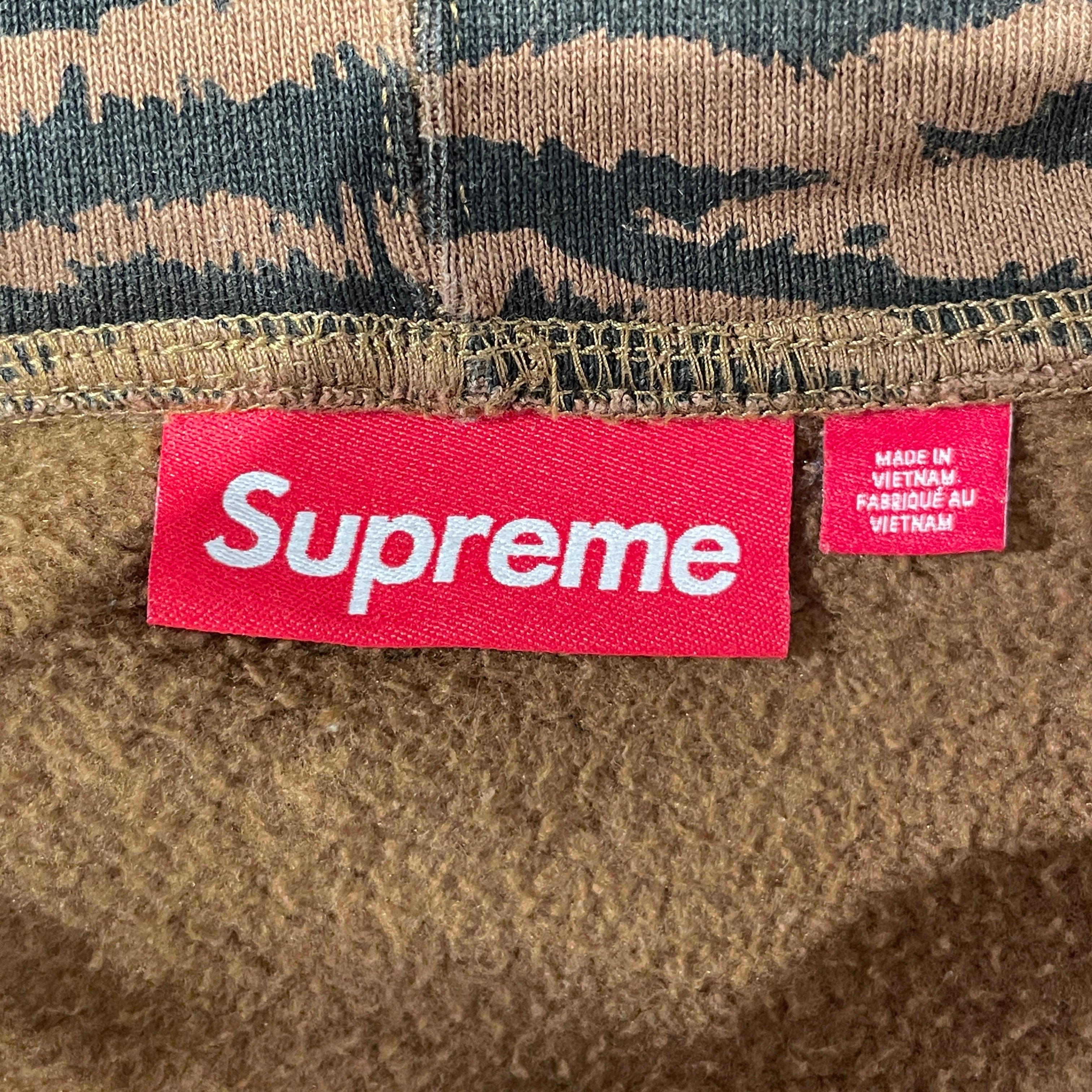 Supreme/Zip Up Hoodie/XL/Animal Pattern/Cotton/BRW/Box zip-up hooded sweatshirt view 3