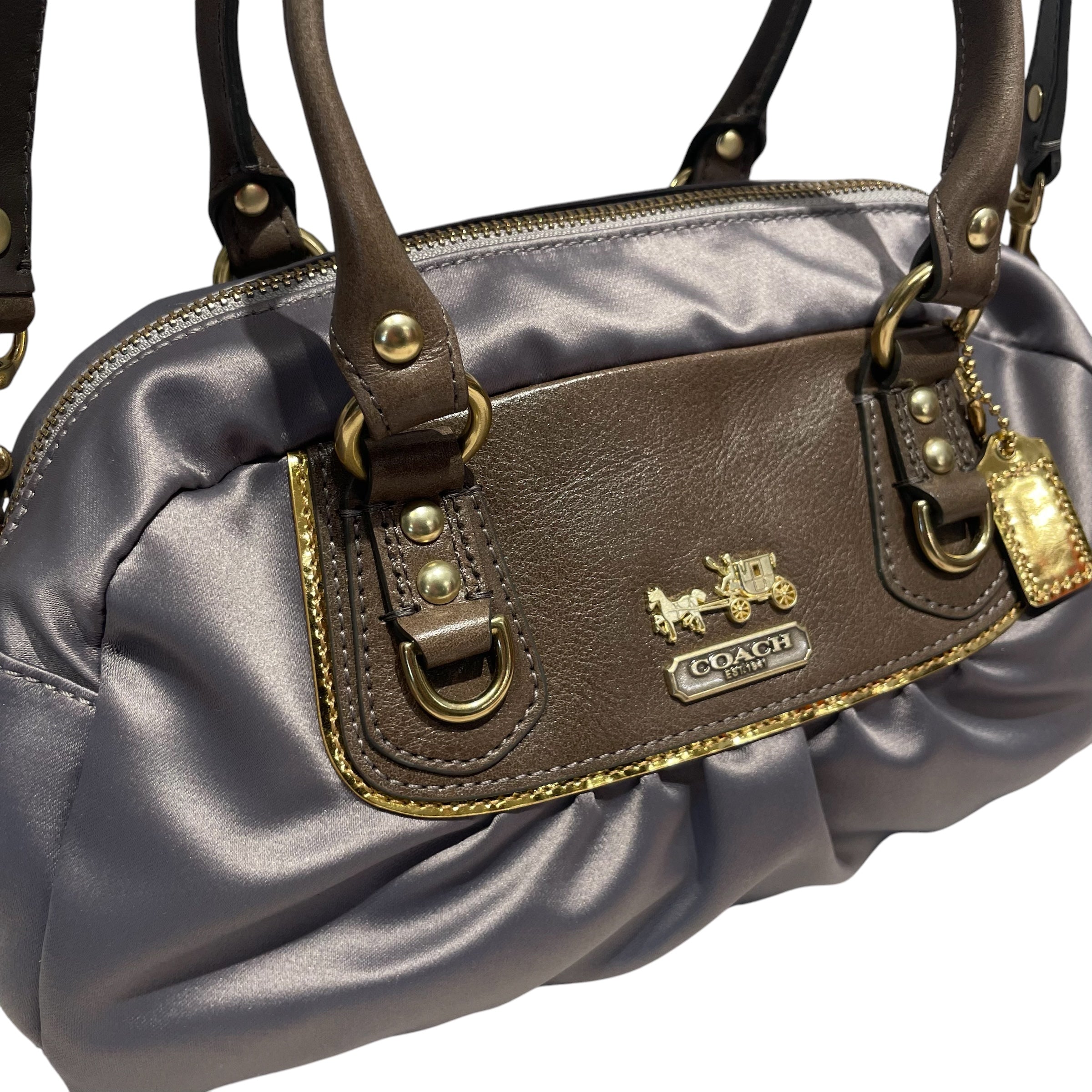 COACH/Hand Bag/Nylon/GRY/Amanda Silk view 5