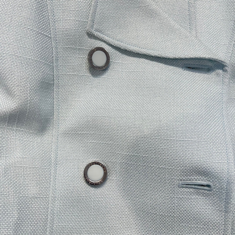 Courreges/Tailored Jkt/38/Wool/BLU/baby blue double breasted