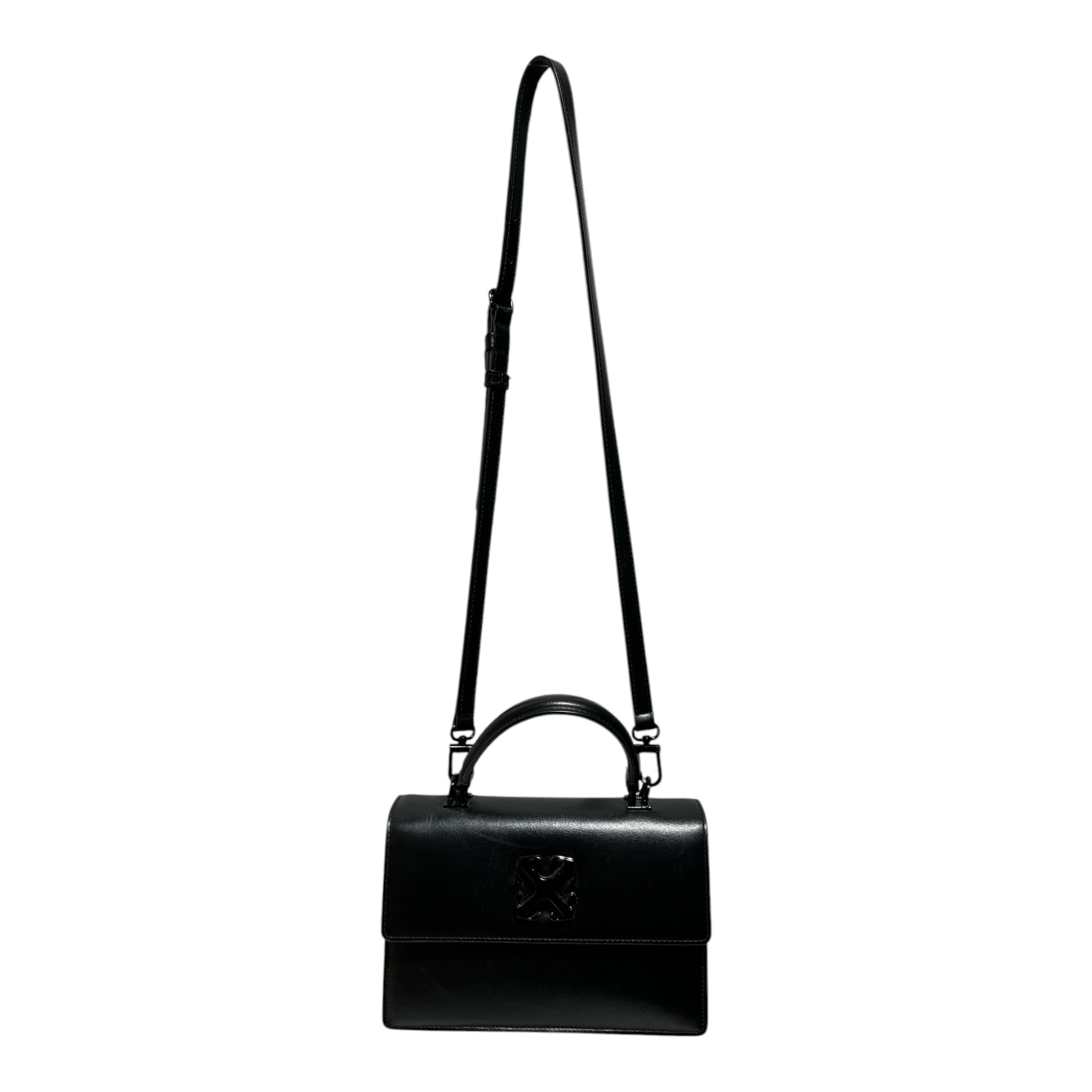 OFF-WHITE/Hand Bag/Leather/BLK/SLIGHT SCUFF/ cross body view 1