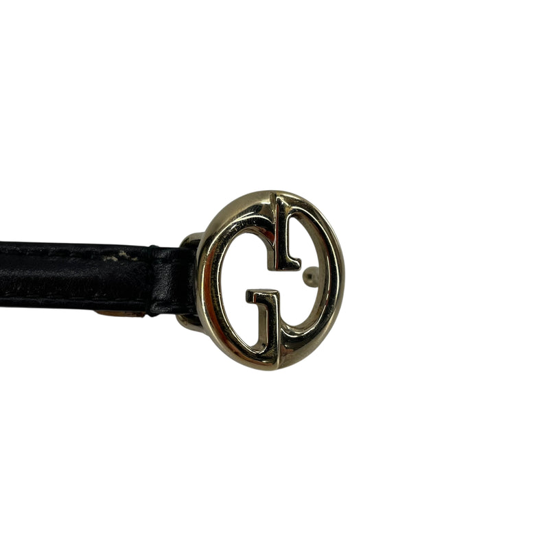 GUCCI/Belt/FREE/Leather/BLK/SKINNY BELT WT GG